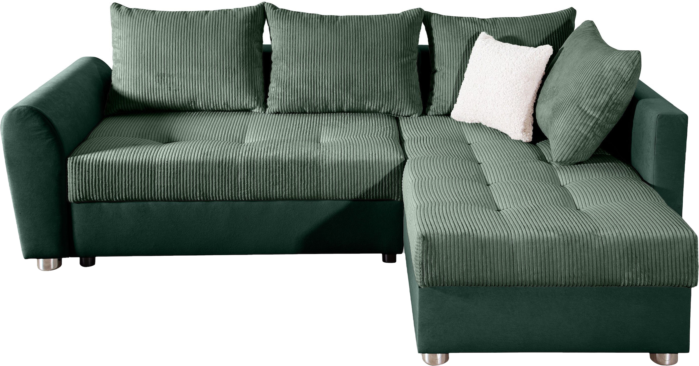 COLLECTION AB Ecksofa »Jana L-Form«, inkl. Bettfunktion,Bettkasten und Bonnelfederkern
