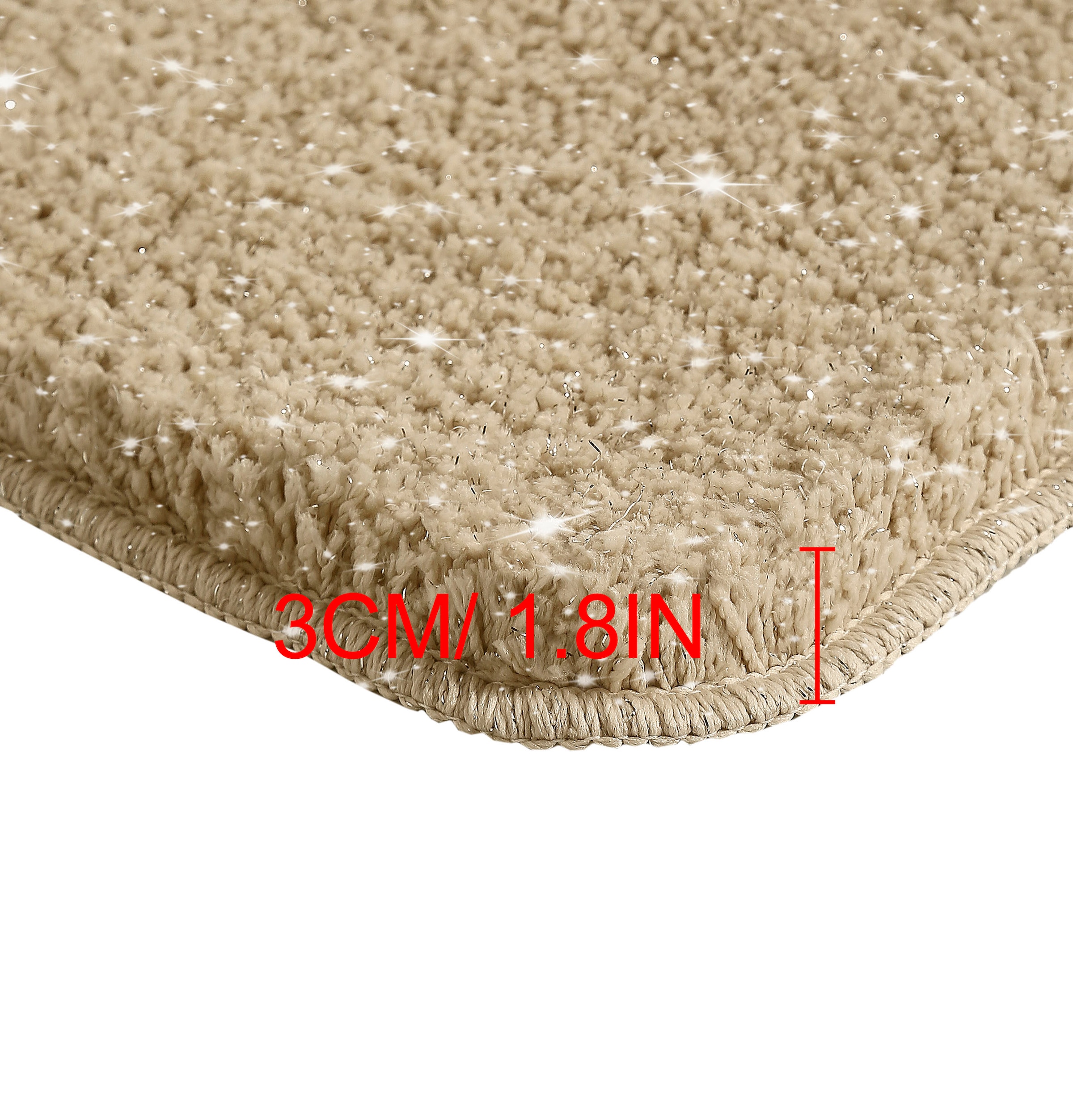 my home Badematte »Glitzer, Badvorleger, Badezimmer Teppich«, rutschhemmend beschichtet, fussbodenheizungsgeeignet-schnell trocknend-strapazierfähig, Badteppich, Akzente durch Glitzer-Garn
