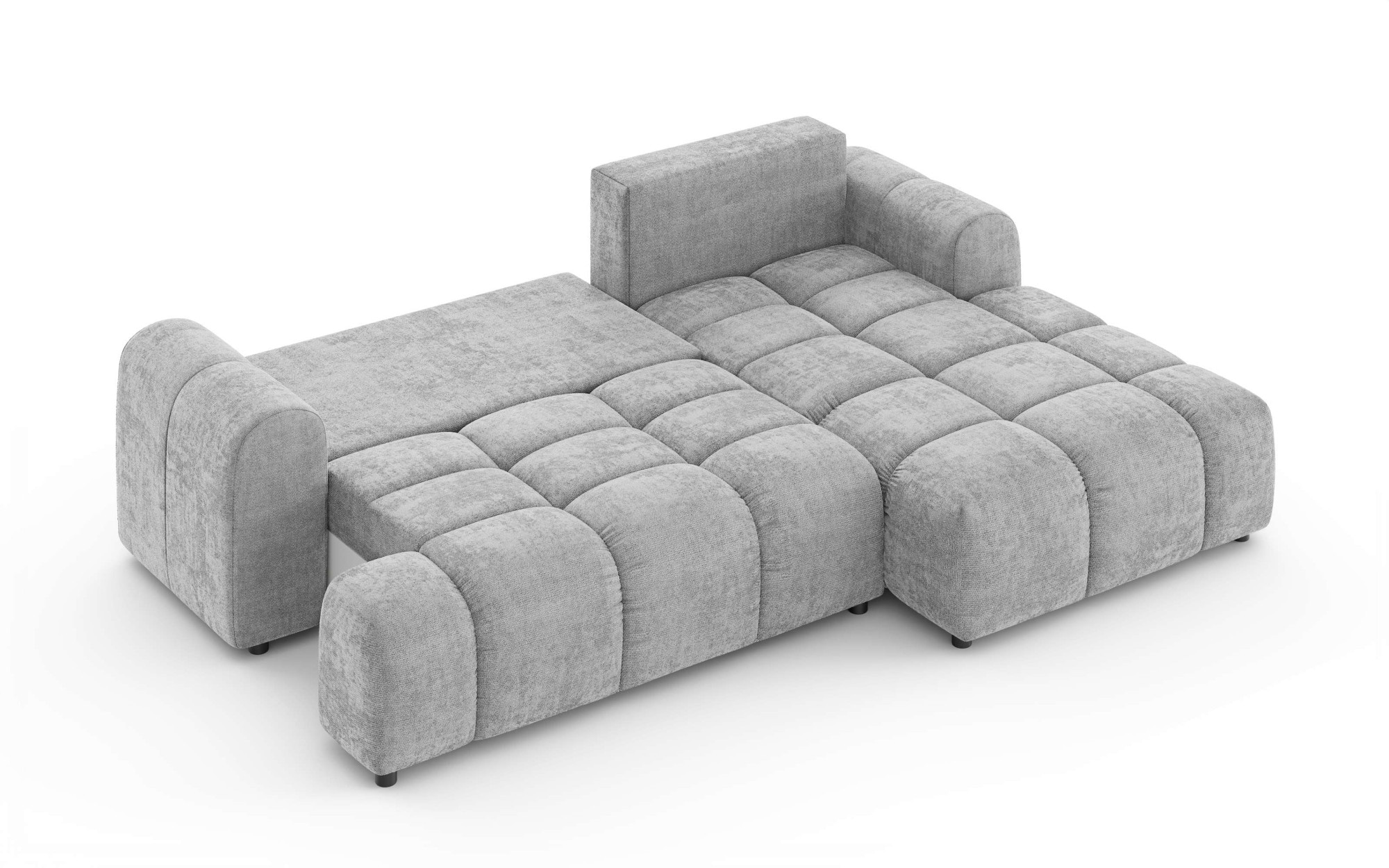 GOODproduct Ecksofa »FINNOX Schlafsofa, Bettkasten, komfortables Sitzgefühl, Breite 255cm« Liegefläche 130x200cm, inklusive Rückenkissen, moderne Steppung