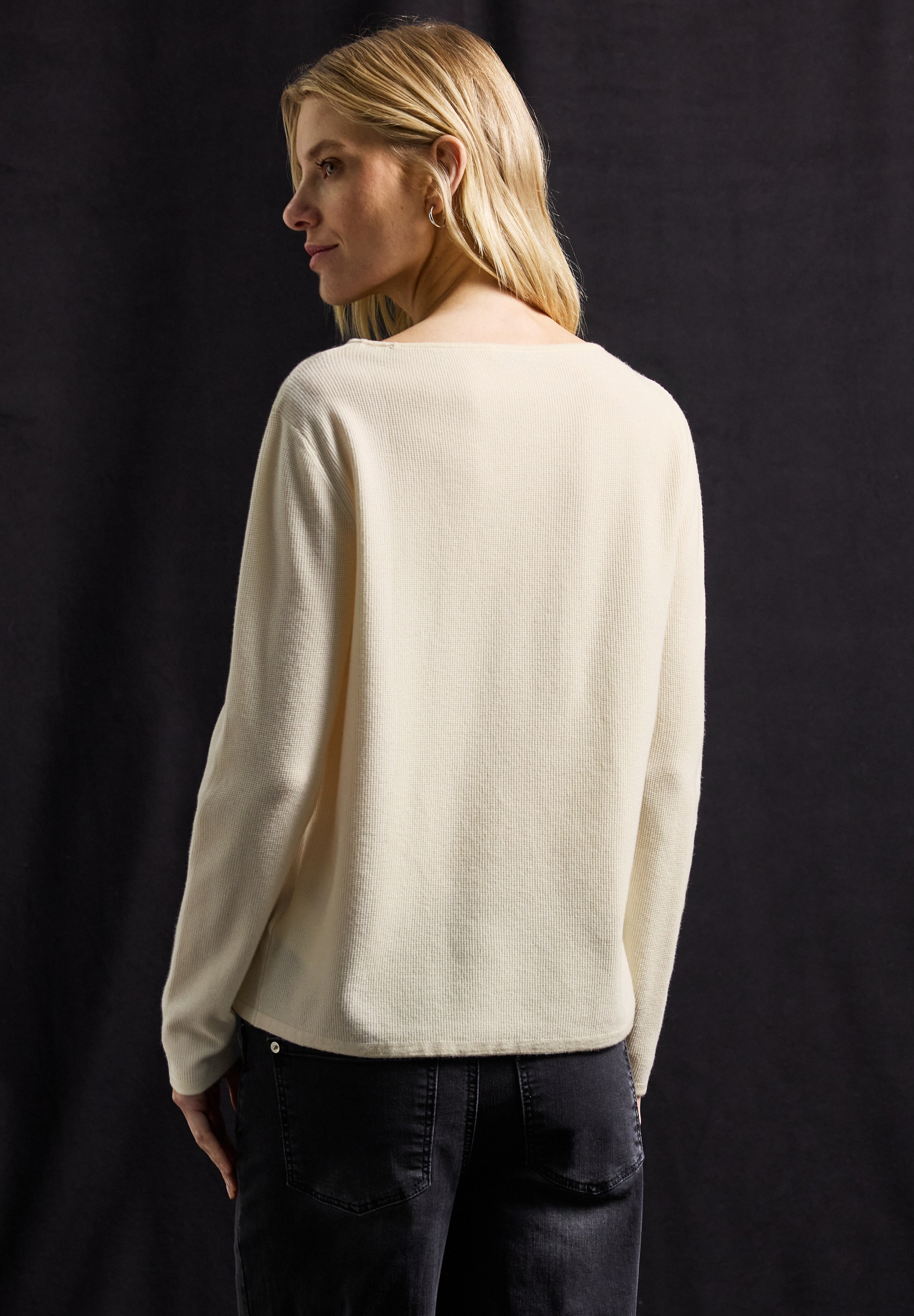 STREET ONE Pull en tricot mit U-Boot-Ausschnitt