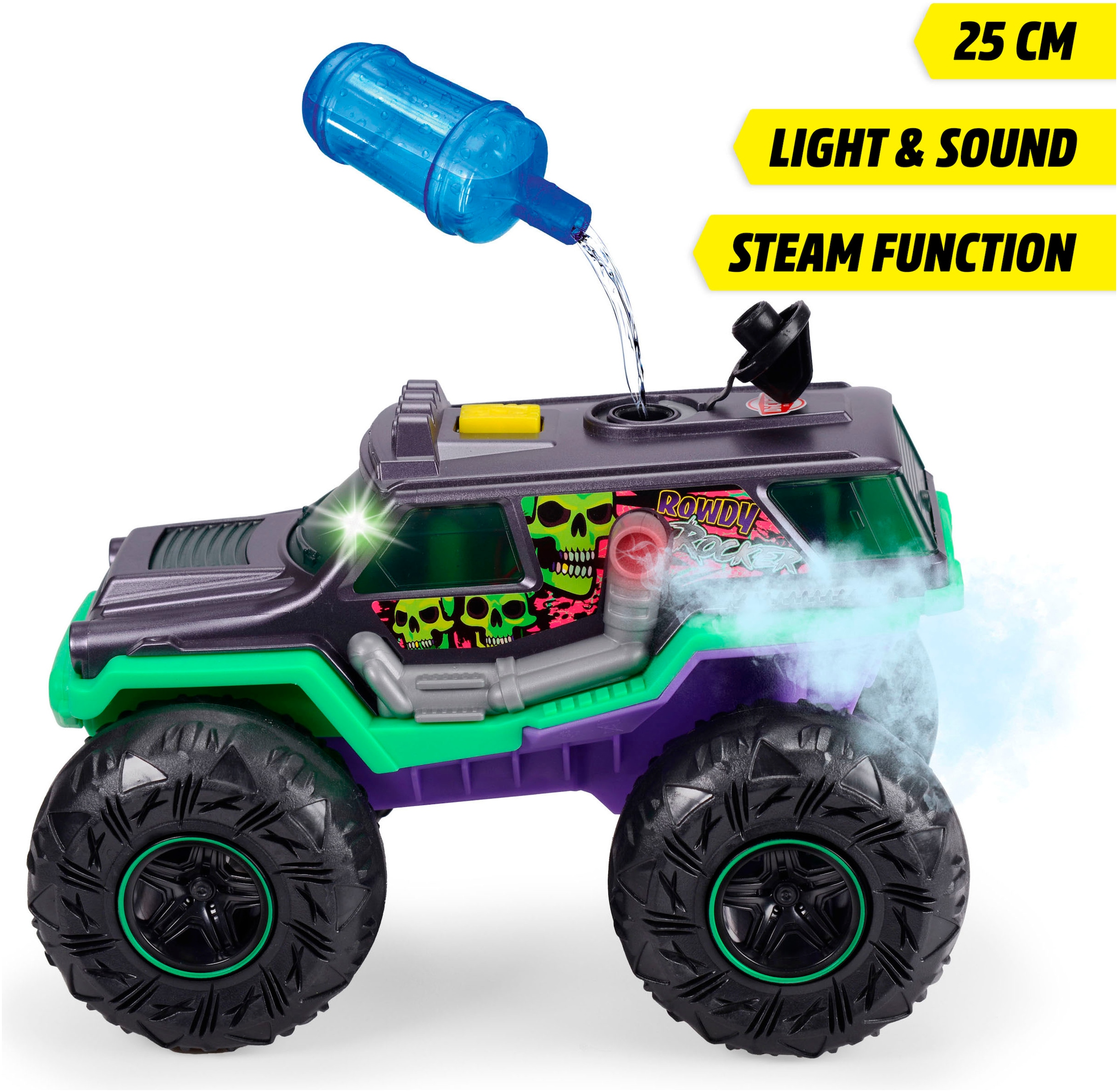 Dickie Toys Jouet Monstertruck »Rowdy Rocker« mit Licht-, Sound- und Dampf-Effekten