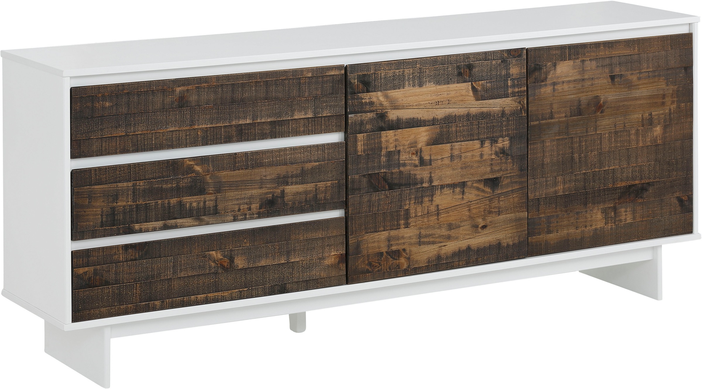 Image of GOODproduct Sideboard "Morgan" Kommode aus massivem Kiefernholz, mit Griffmulden, Breite 165 cm
