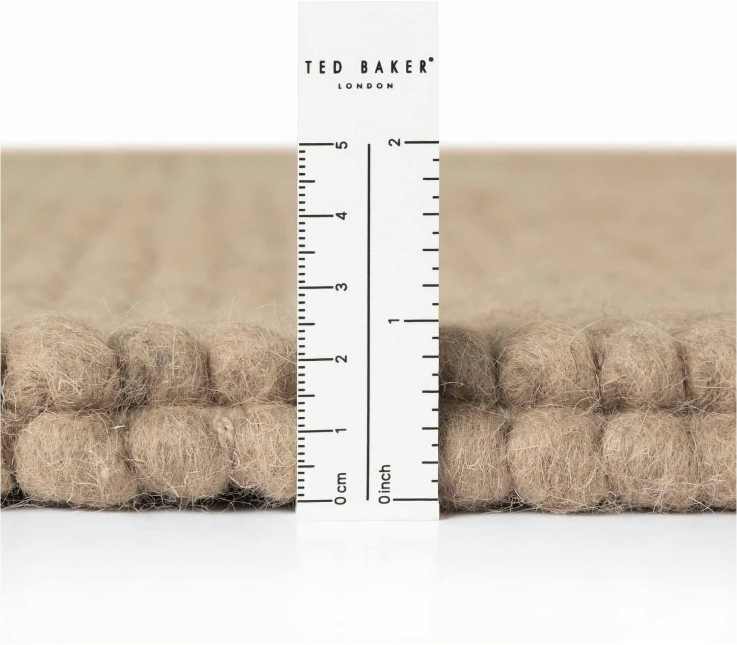 Ted Baker Tapis en laine »Diana« Rectangulaire 16 mm Höhe Laine, naturel, fait main, salon, salle à manger, chambre, scandinave