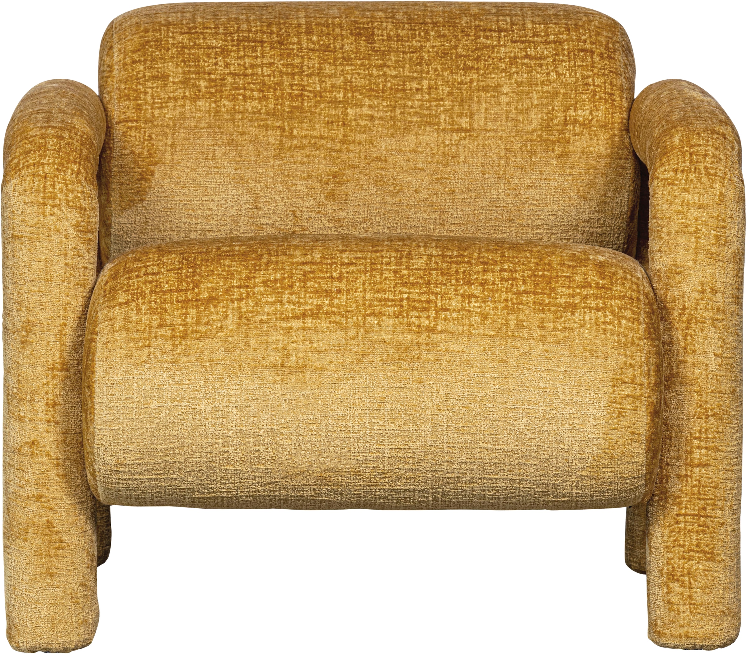 WOOOD Loungesessel »Lenny mit Grobstruktur-Velvetbezug und Armlehnen B 76 x T 82 x H 65 cm« Sehr hohe Verschleissfestigkeit, Tragkraft 120 kg, Pfleiglicht