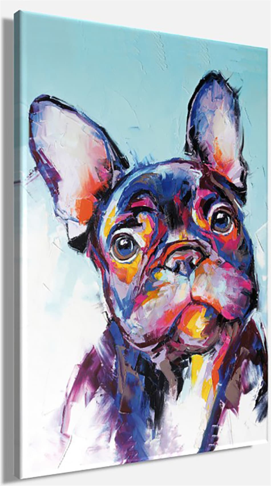 Bönninghoff Tableau sur toile »Wandbild BULLDOGGE 60x90 cm – Leinwandbild Keilrahmen Deko modern« 1 cuis tlg. tendu sur châssis
