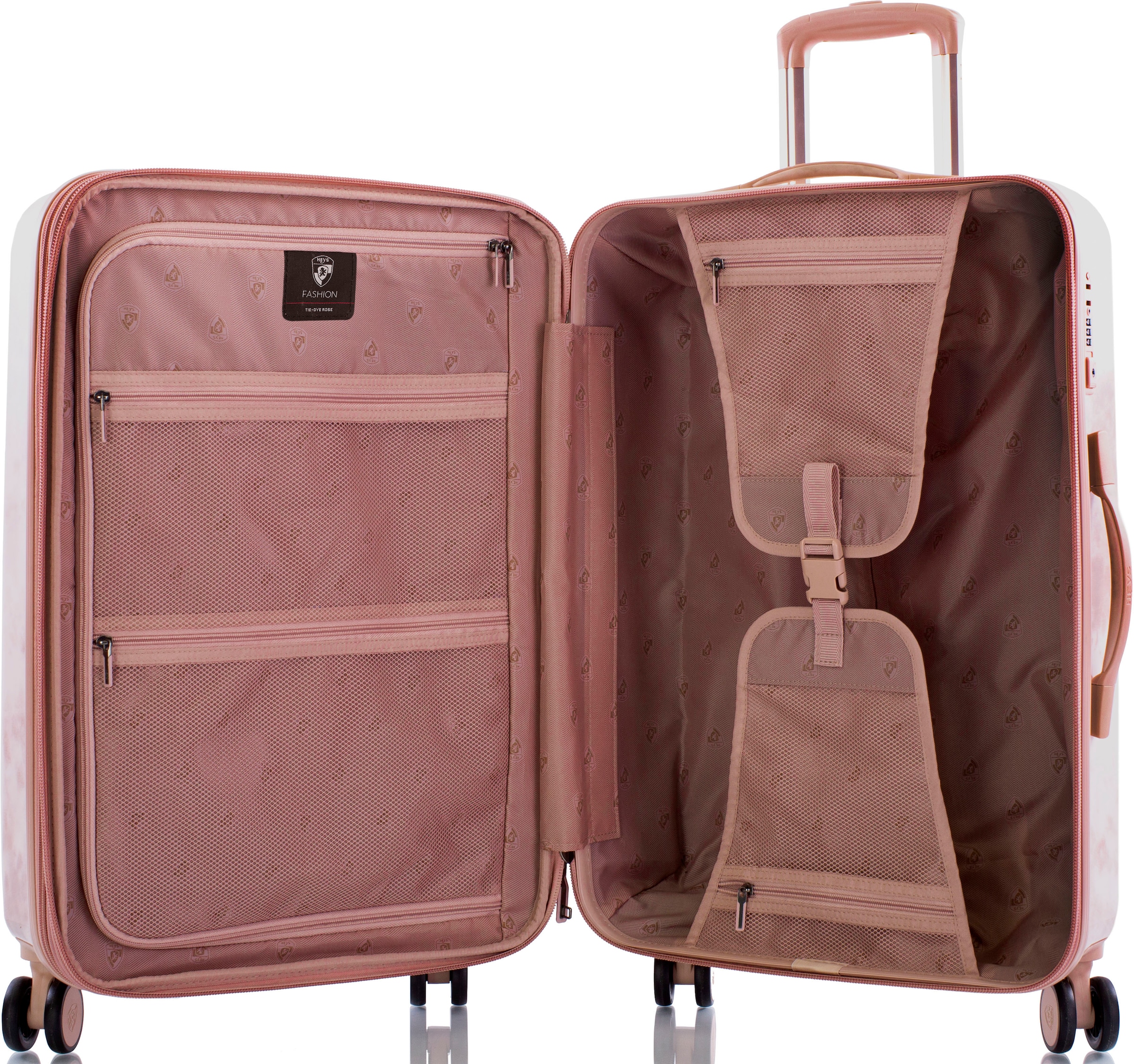 Heys Hartschalen-Trolley »Tie-Dye pink, 66 cm«, 4 Rollen, Heys x Joachim Llambi Reisegepäck TSA Schloss Volumenerweiterung