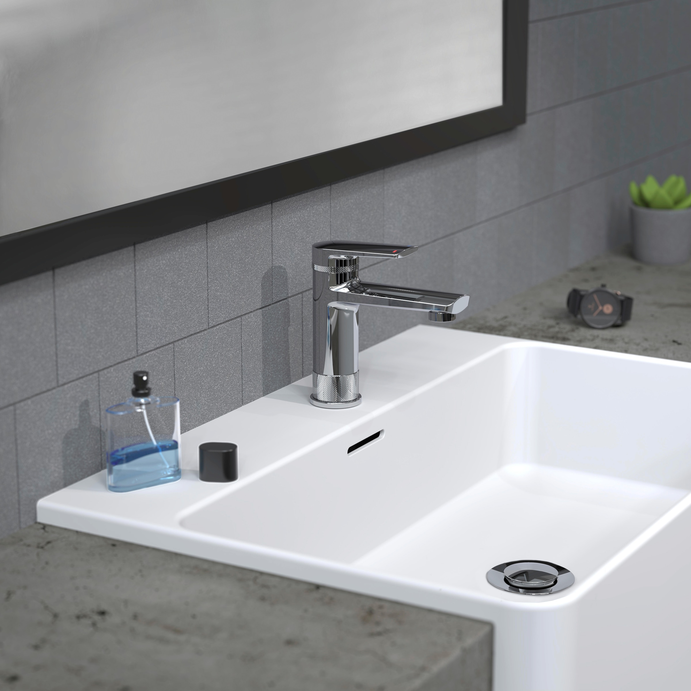 Schütte Robinet de lavabo »Liverpool« Robinet avec garniture de vidange, mitigeur avec bouchon de vidange pop-up