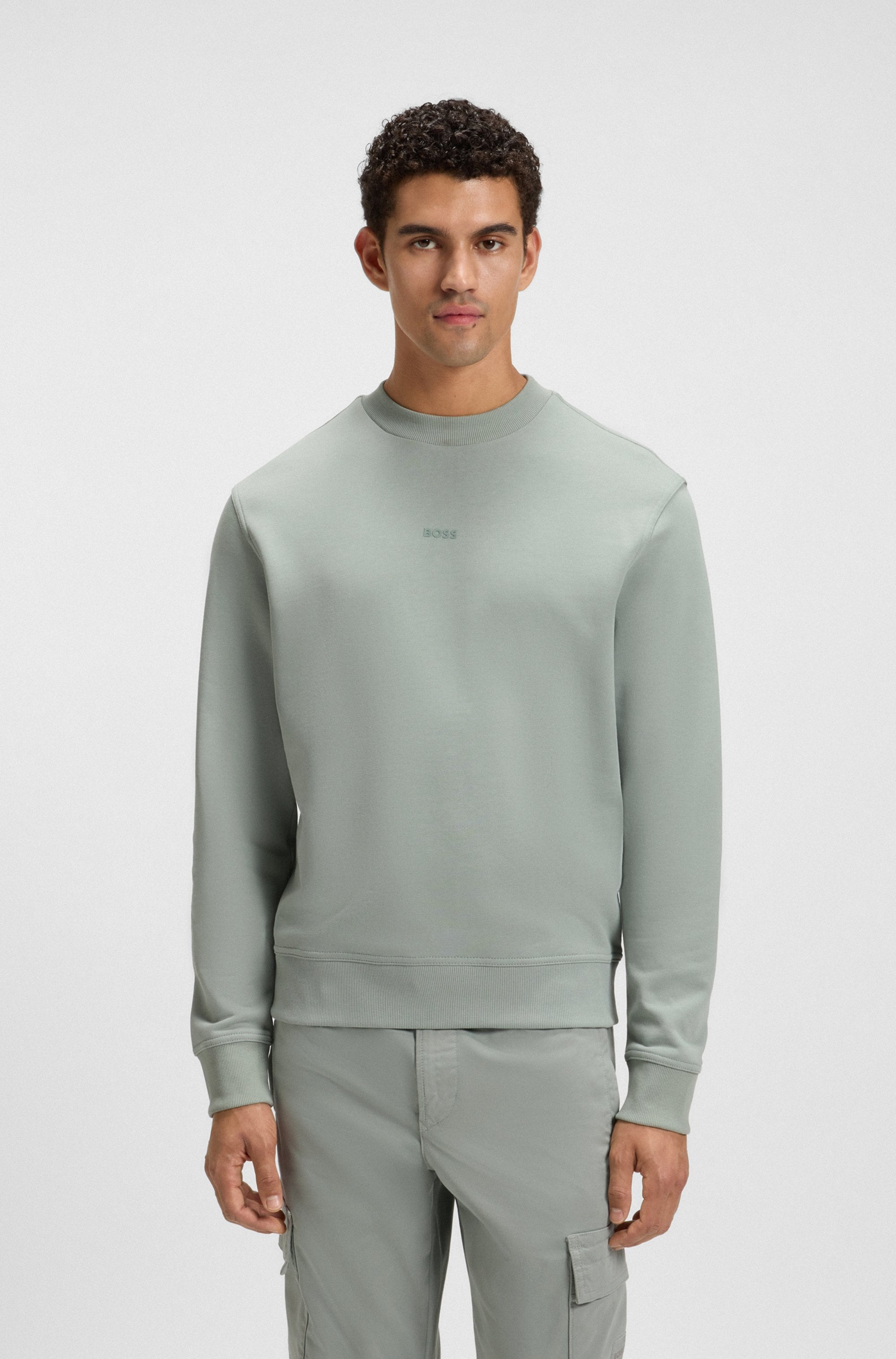 Image of BOSS ORANGE Sweatshirt "WeSmallcrew", mit Logo auf der Brust