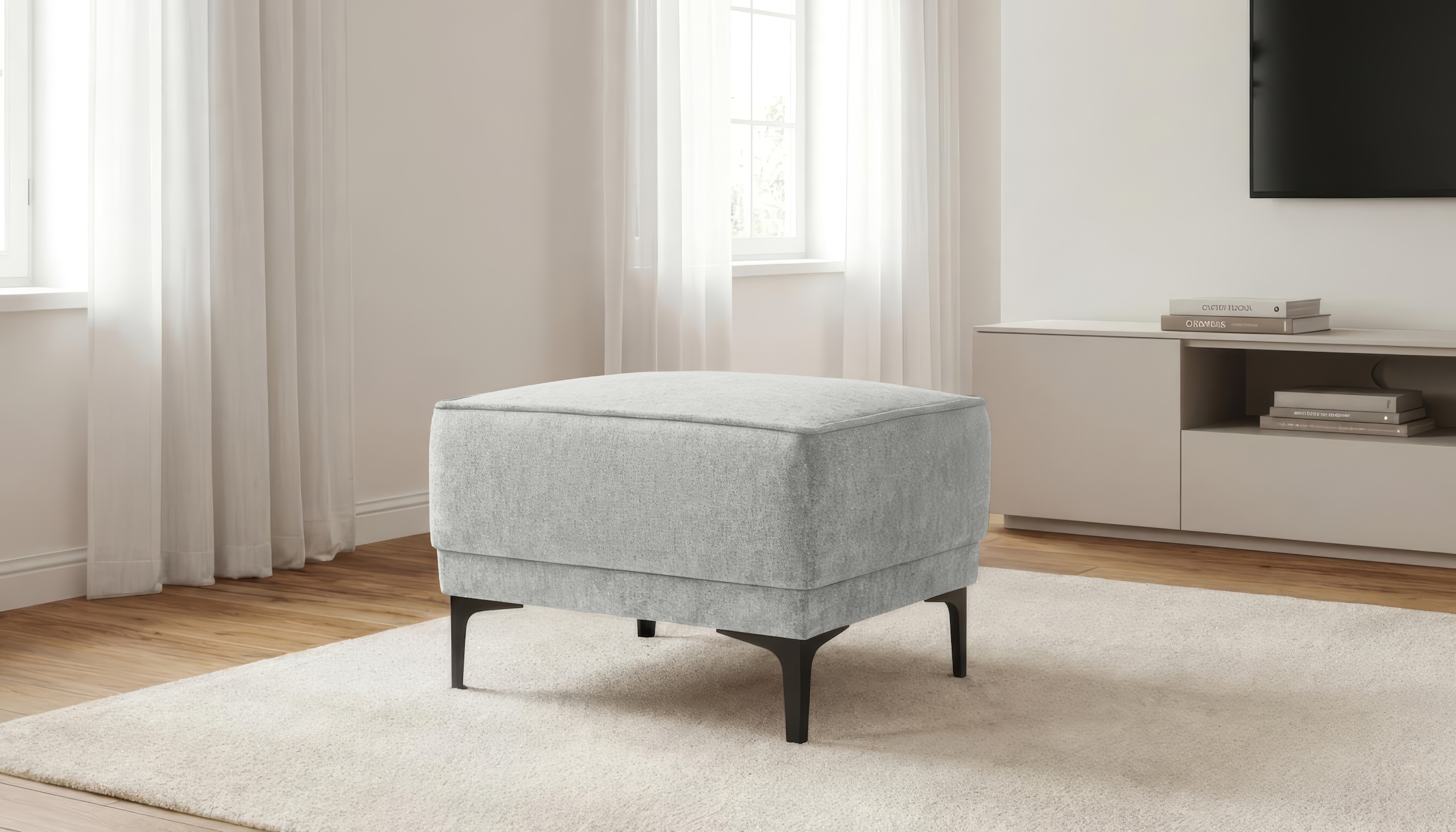 GOODproduct Tabouret »Oland Bouclé Polsterhocker« compatible avec la série OLAND