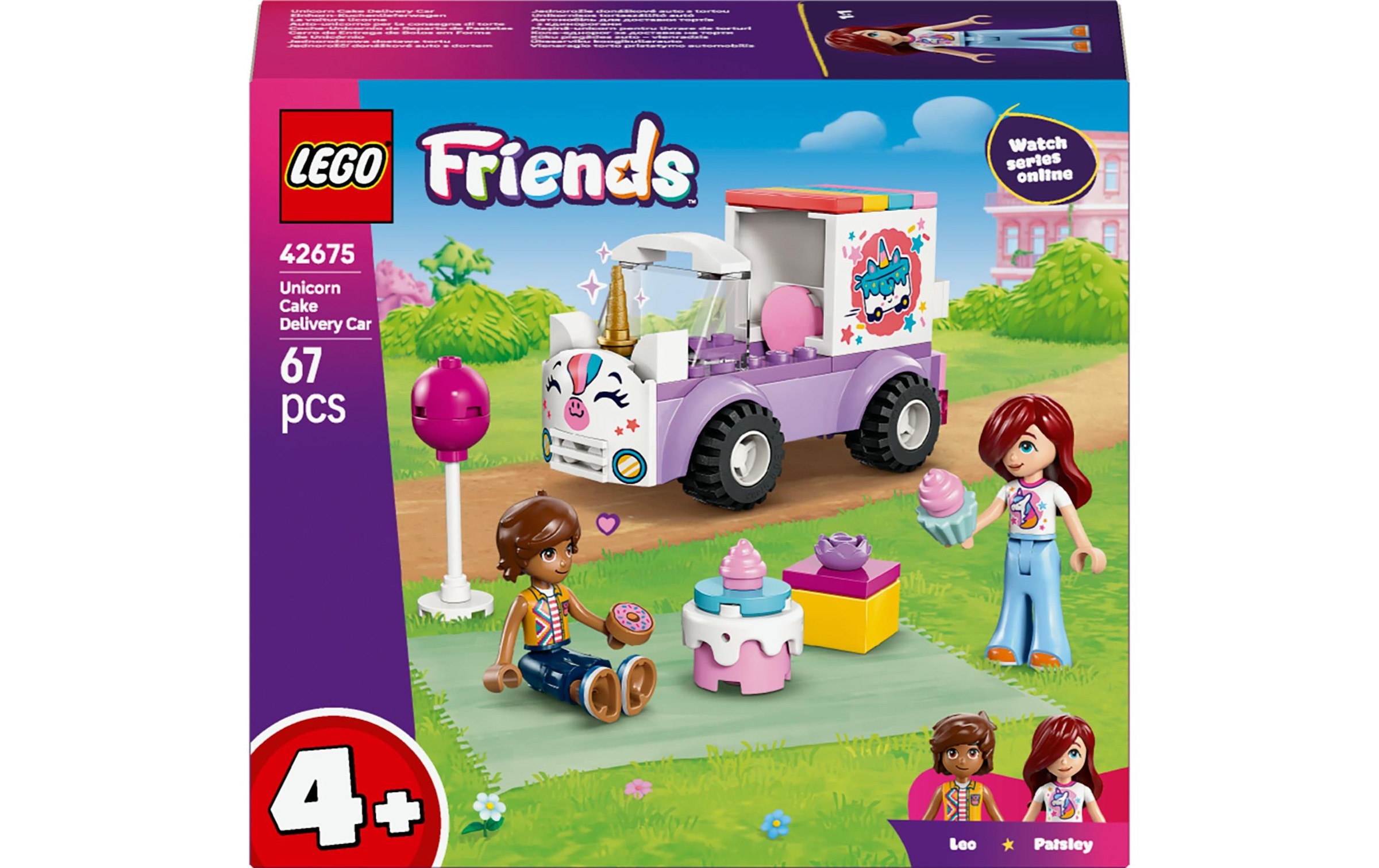 Image of Konstruktionsspielsteine "Friends Einhorn Kuchenlieferwagen 42675" Kategorie: Alltägliches