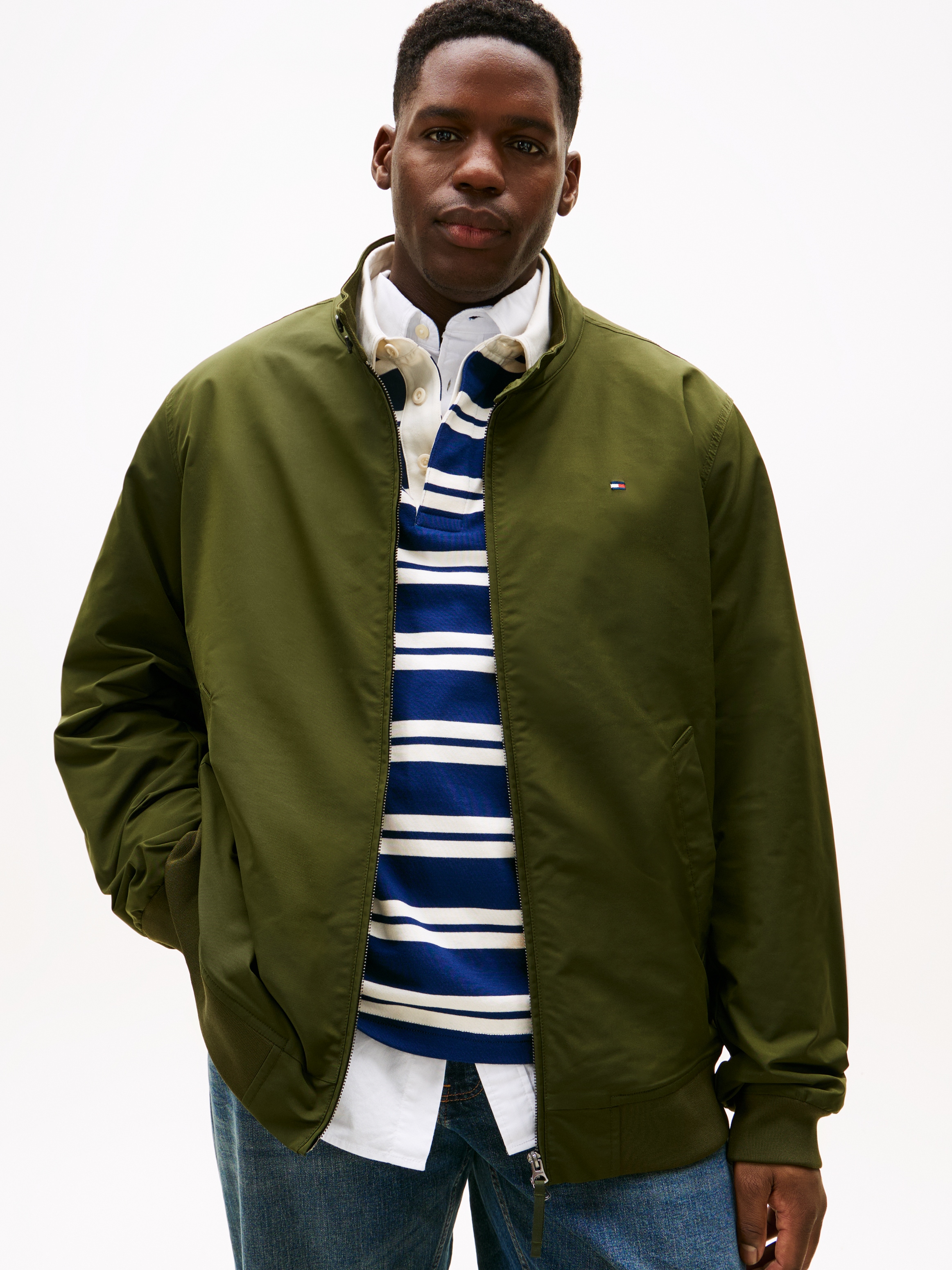 Image of Tommy Hilfiger Big & Tall Blouson "BT-HARRINGTON" Grosse Grössen, elastische Abschlüssen am Ärmel und Saum