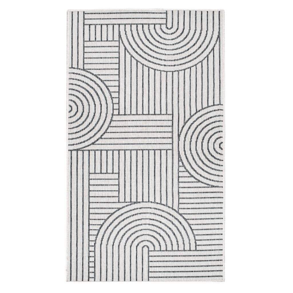 Carpet City Outdoorteppich »DUO RUG 5842« rechteckig 5 mm Höhe Wendeteppich Wetterfest In- & Outdoor, Balkon, Terrasse, Wohnzimmer