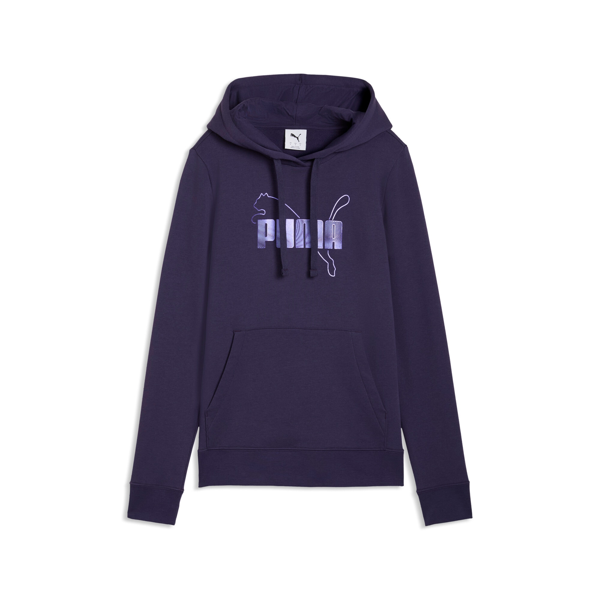 Image of PUMA Kapuzensweatshirt "ESS LOGO LAB METALLIC HOODIE TR", Regular Fit, mit Print-Applikationen, mit Kängurutasche, mit Kapuze
