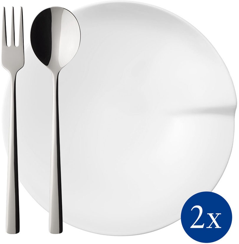 Image of Villeroy & Boch Pastateller »Pasta Passion Pasta«, (Set, 2 St.), inkl. 2tlg. Spaghettibesteck (Löffel, Gabel) bei Ackermann Versand Schweiz