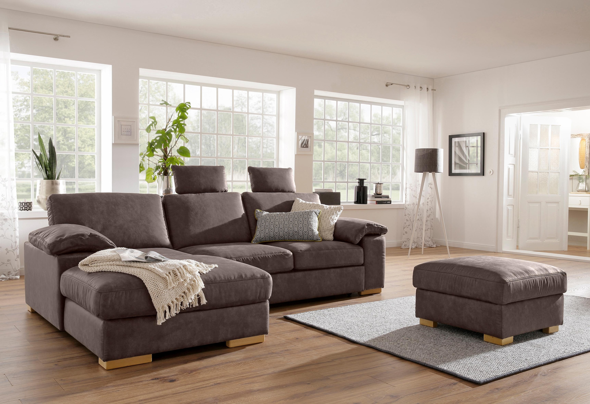 Home affaire Ecksofa »Ventura L-Form«, wahlweise mit Bettfunktion und Bettfunktion/Bettkasten