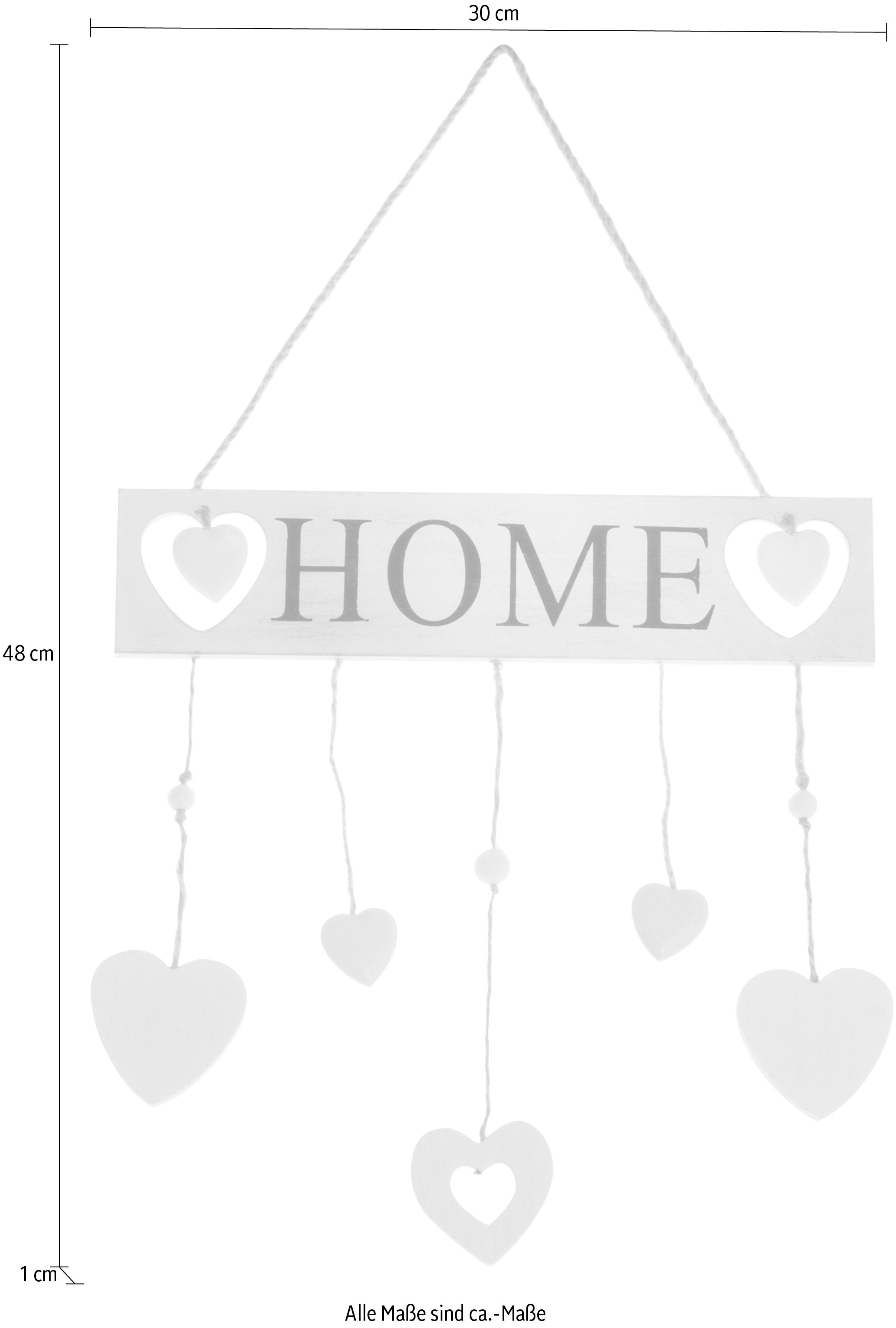 Myflair Möbel & Accessoires Deko-Buchstaben »Home«, Wanddeko mit Schriftug  & Herzen, Wohnzimmer kaufen
