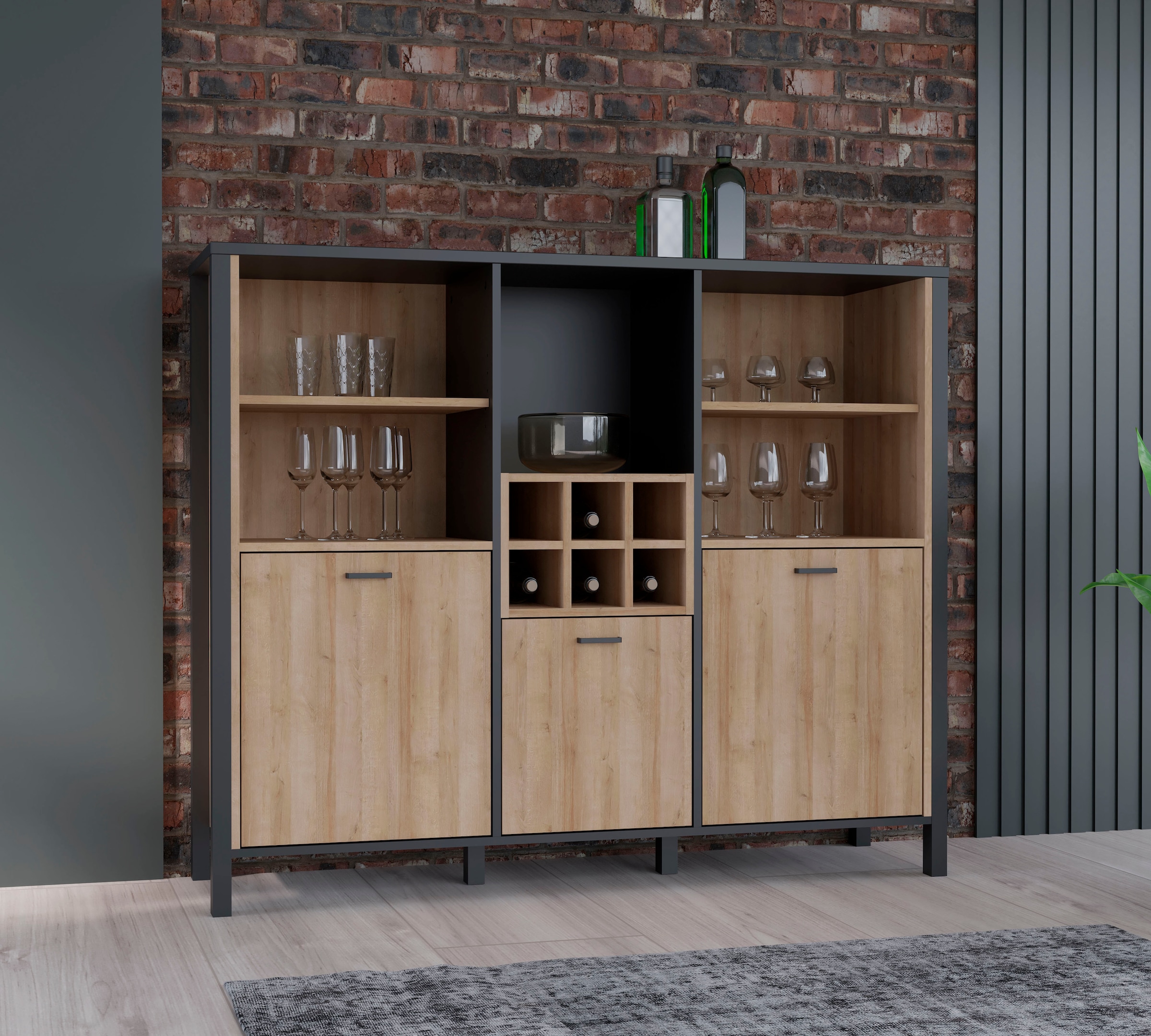 Image of FORTE Highboard "High Rock" Breite ca. 139,4 cm