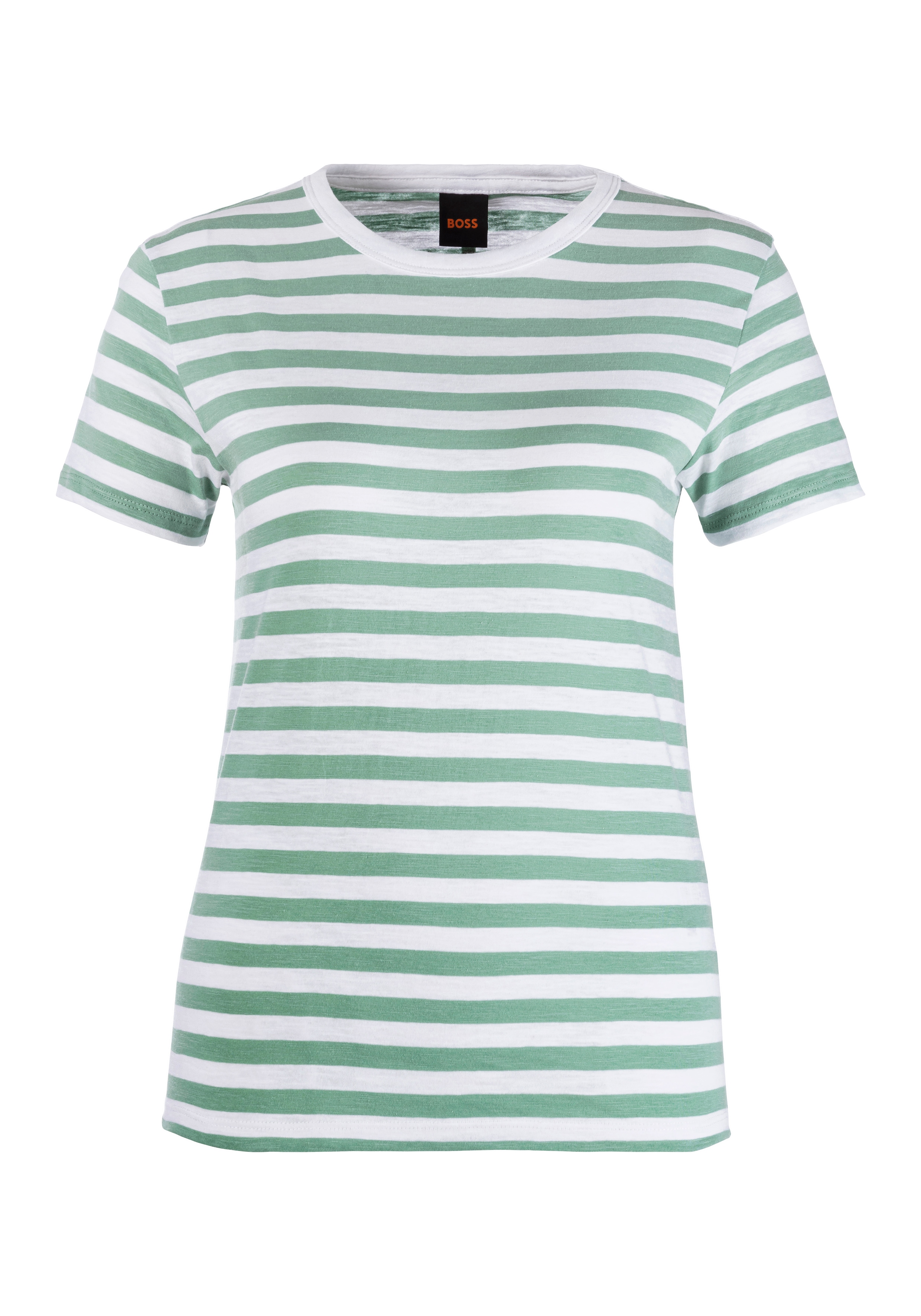BOSS ORANGE T-Shirt »C_Esla_Striped Premium Damenmode«, im gestreiften Design-BOSS ORANGE 1