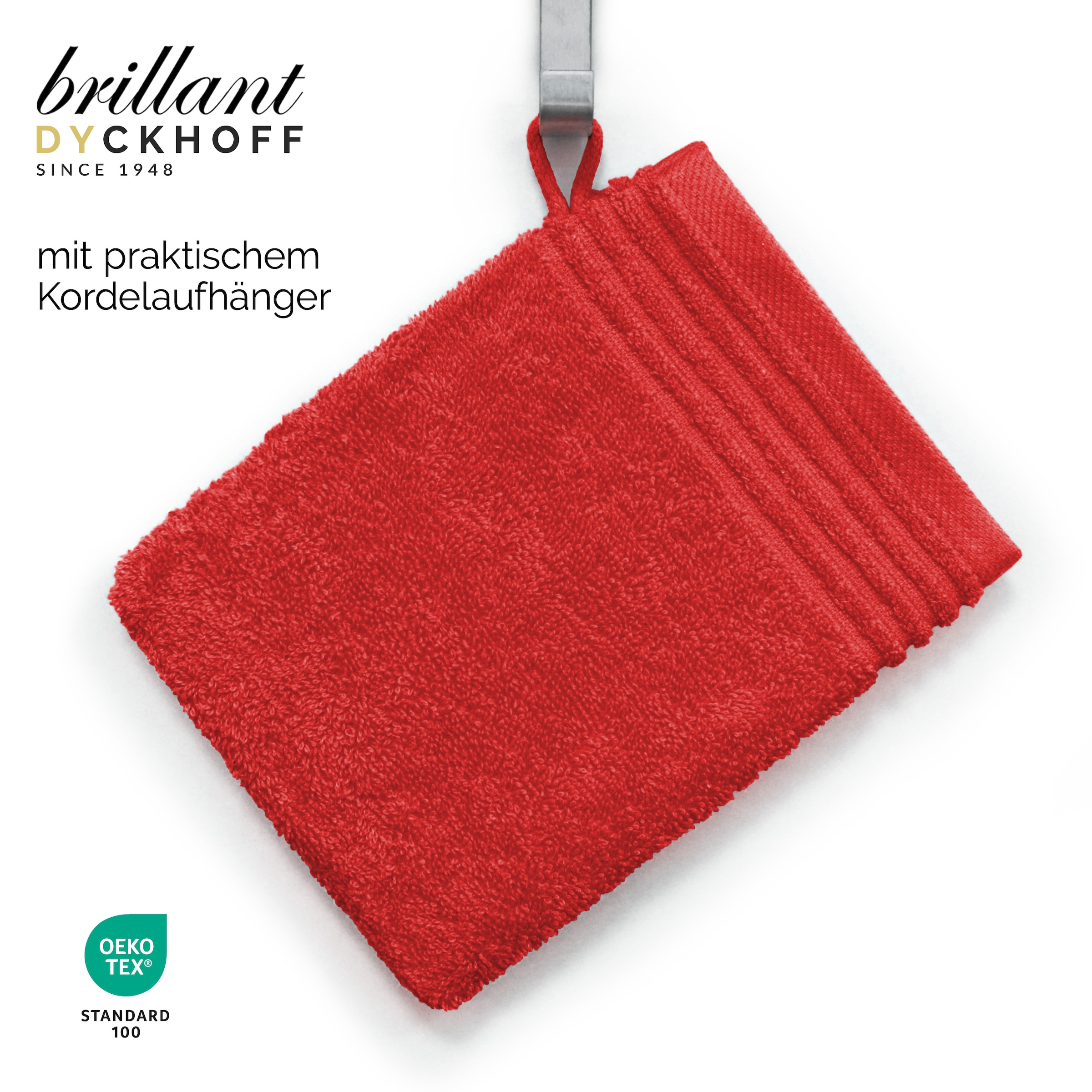 Dyckhoff Gant de toilette »Waschhandschuh-Set BRILLANT 6-tlg., Baumwolle, 550 g/m²« Coton