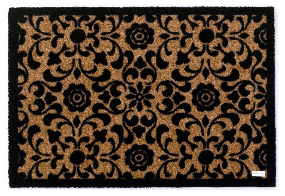 Image of Zala Living Fussmatte »Ornament«, rechteckig, 7 mm Höhe, Gemustert, Florales Design, Robust, Pflegeleicht, Rutschfest, Eingangsbereich bei Ackermann Versand Schweiz