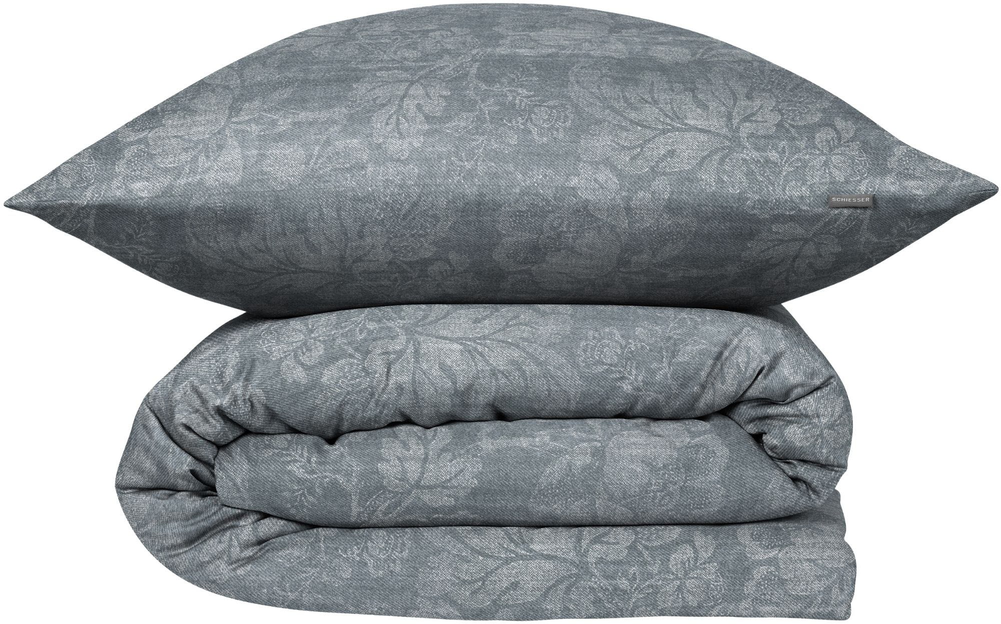 Image of Schiesser Bettwäsche "Missy aus reiner Baumwolle in Renforcé-Qualität mit Blattmuster" 2 OEKO-TEX MADE IN GREEN