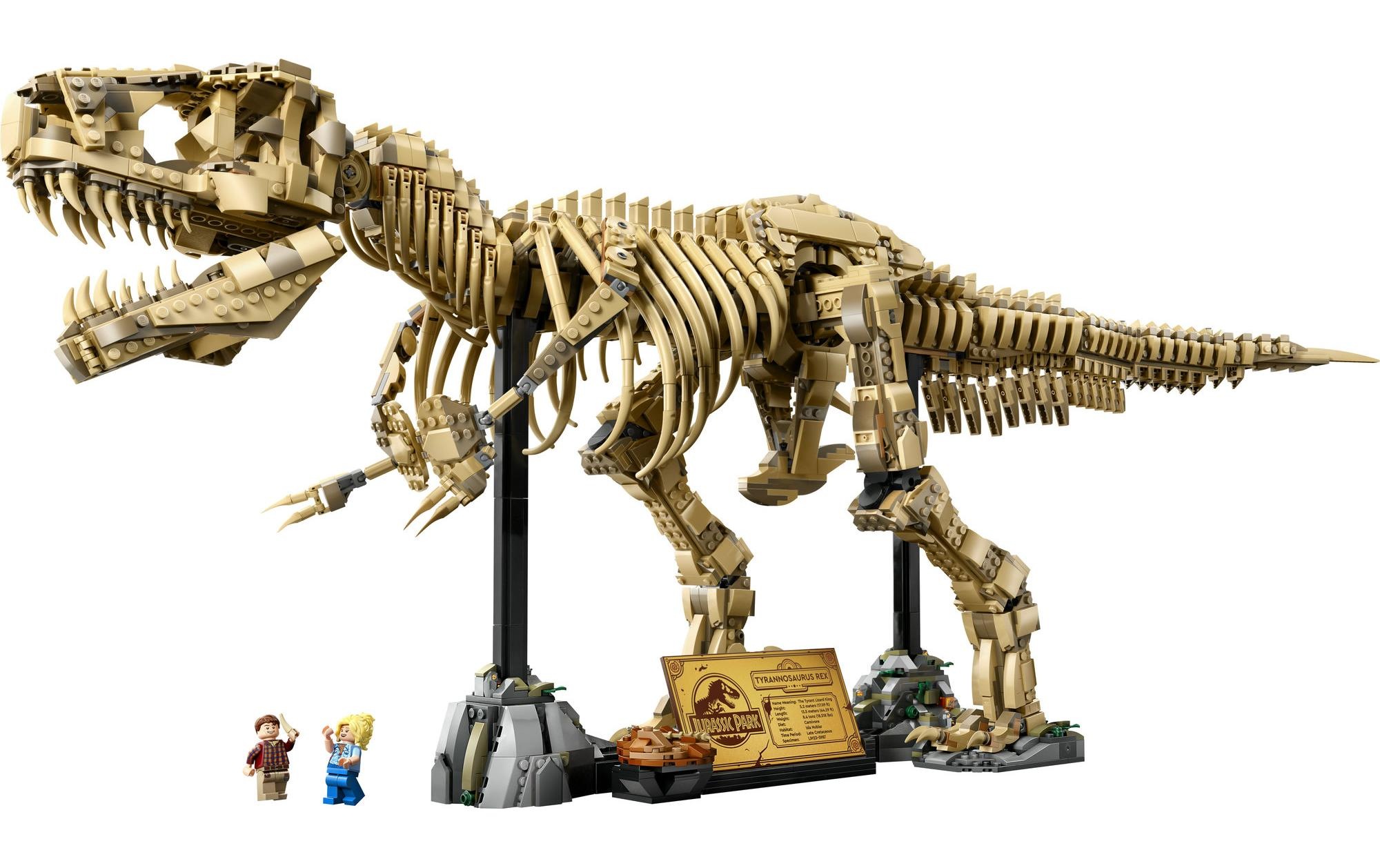LEGO® Konstruktionsspielsteine »Jurassic World Fossilien: Tyrannosaurus rex 76968« Ausstellungsmodell eines 1:12-T.-rex-Skeletts mit beweglichen Gelenken