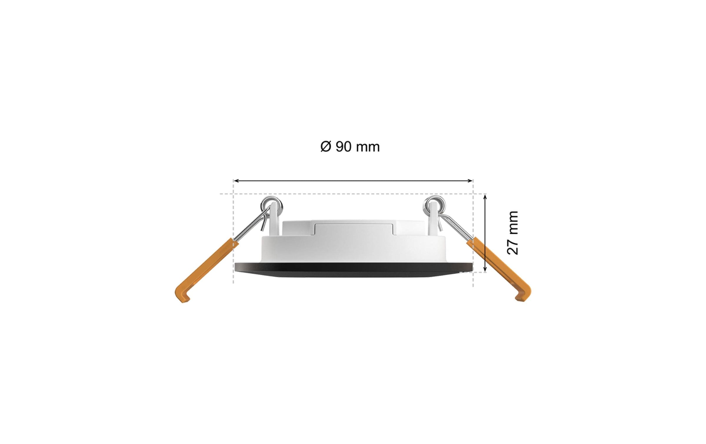 Philips Hue LED Deckenleuchte »White & Color Ambiance Slim Recessed 90 mm schwarz«