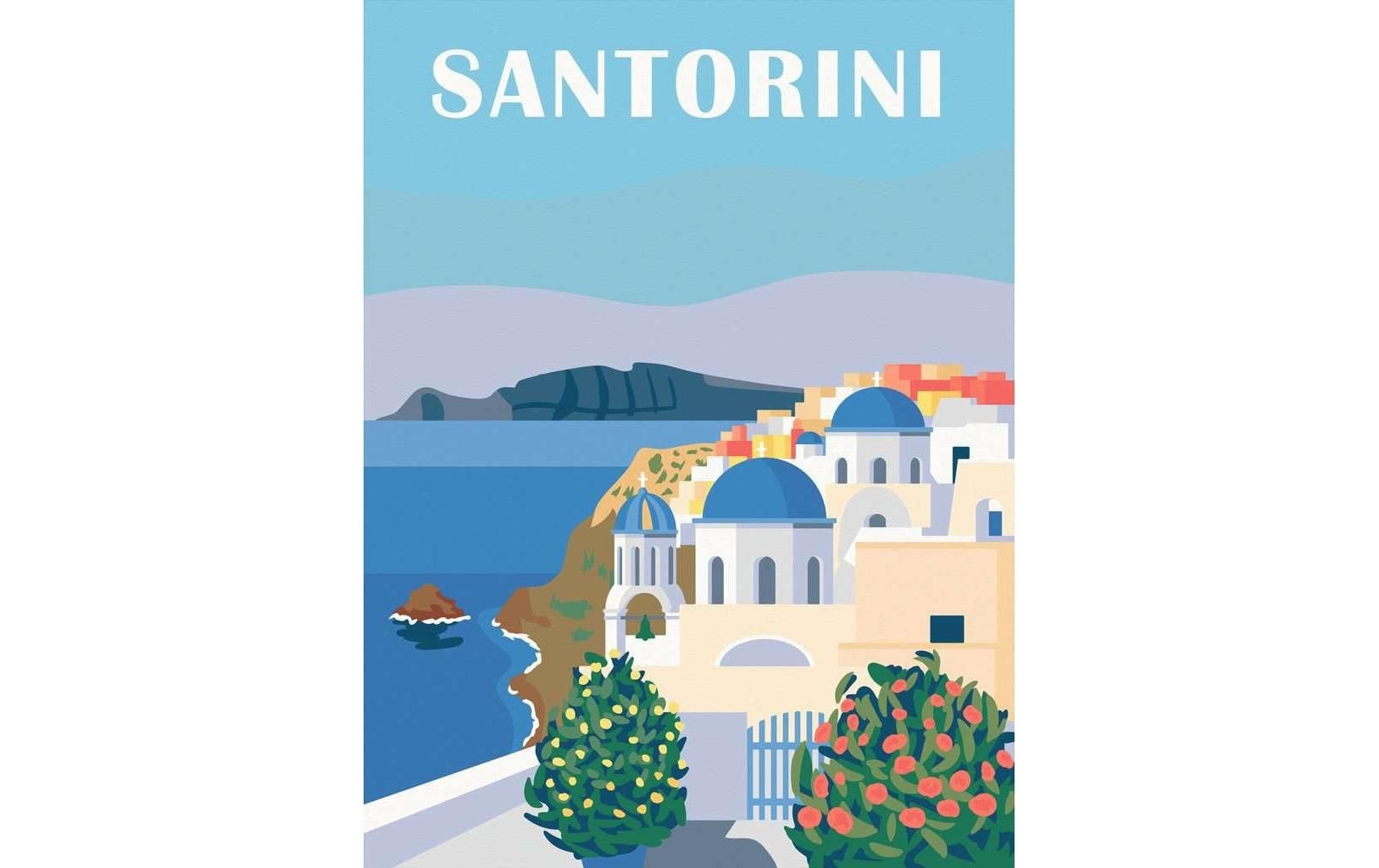 Ravensburger Malen nach Zahlen »CreArt – shades of Santorini auf Leinwand«