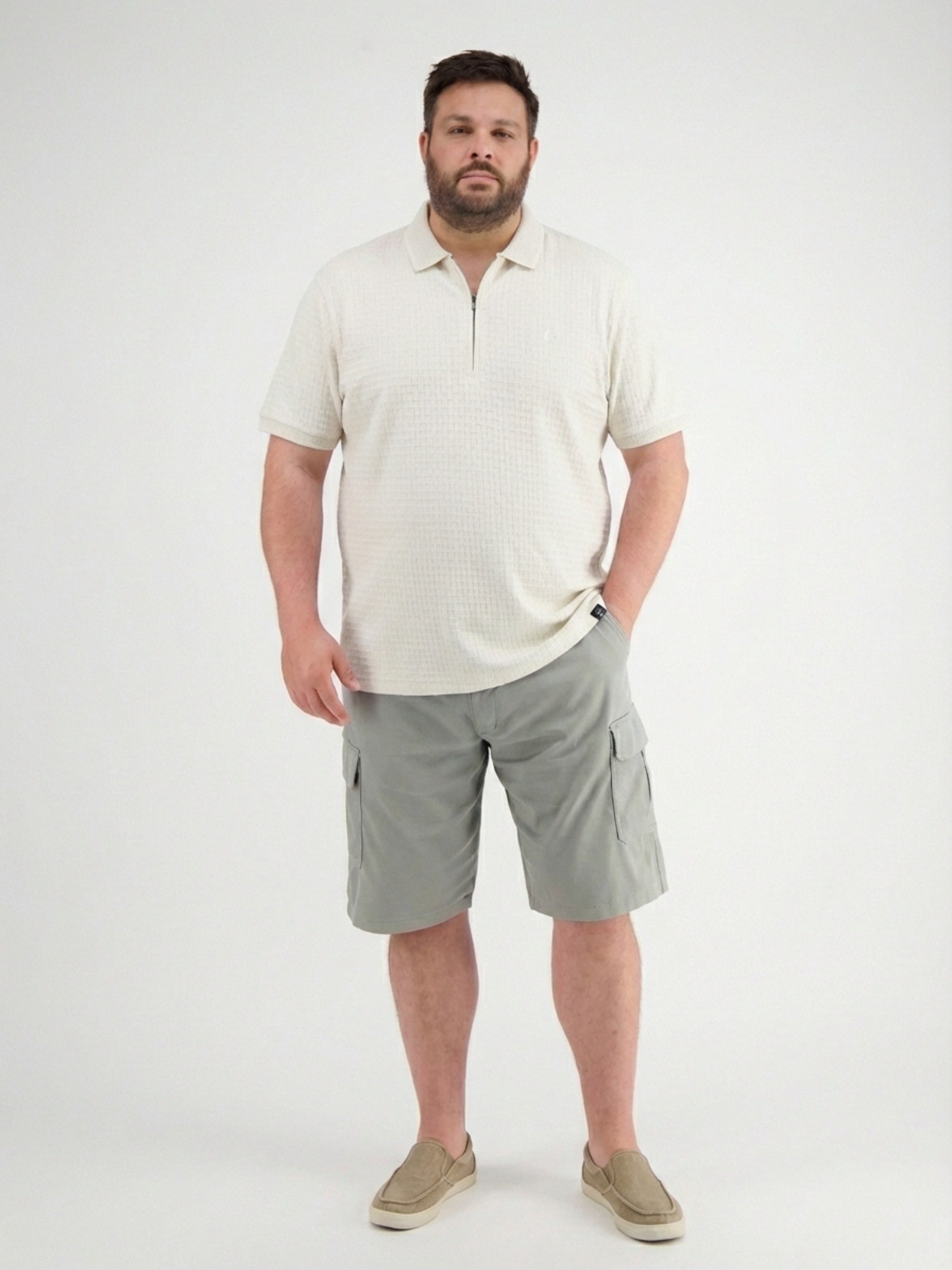 LERROS Polo »Poloshirt mit Reissverschlusskragen, grosse Grössen«