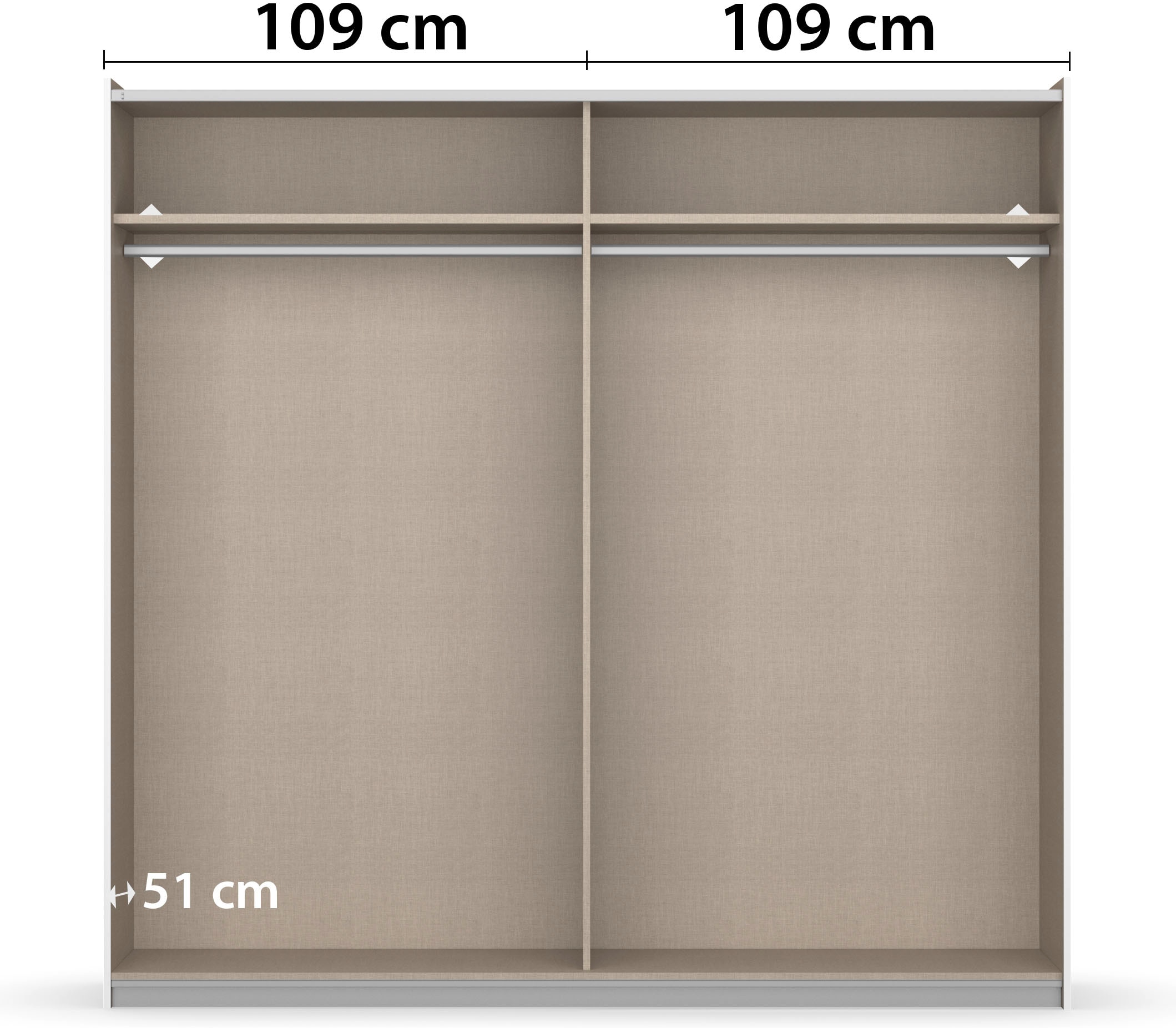 rauch »Kleiderschrank Schrank Garderobe Schlafzimmerschrank SAJO« en 2 largeurs (218, 261 cm) option miroir MADE IN GERMANY