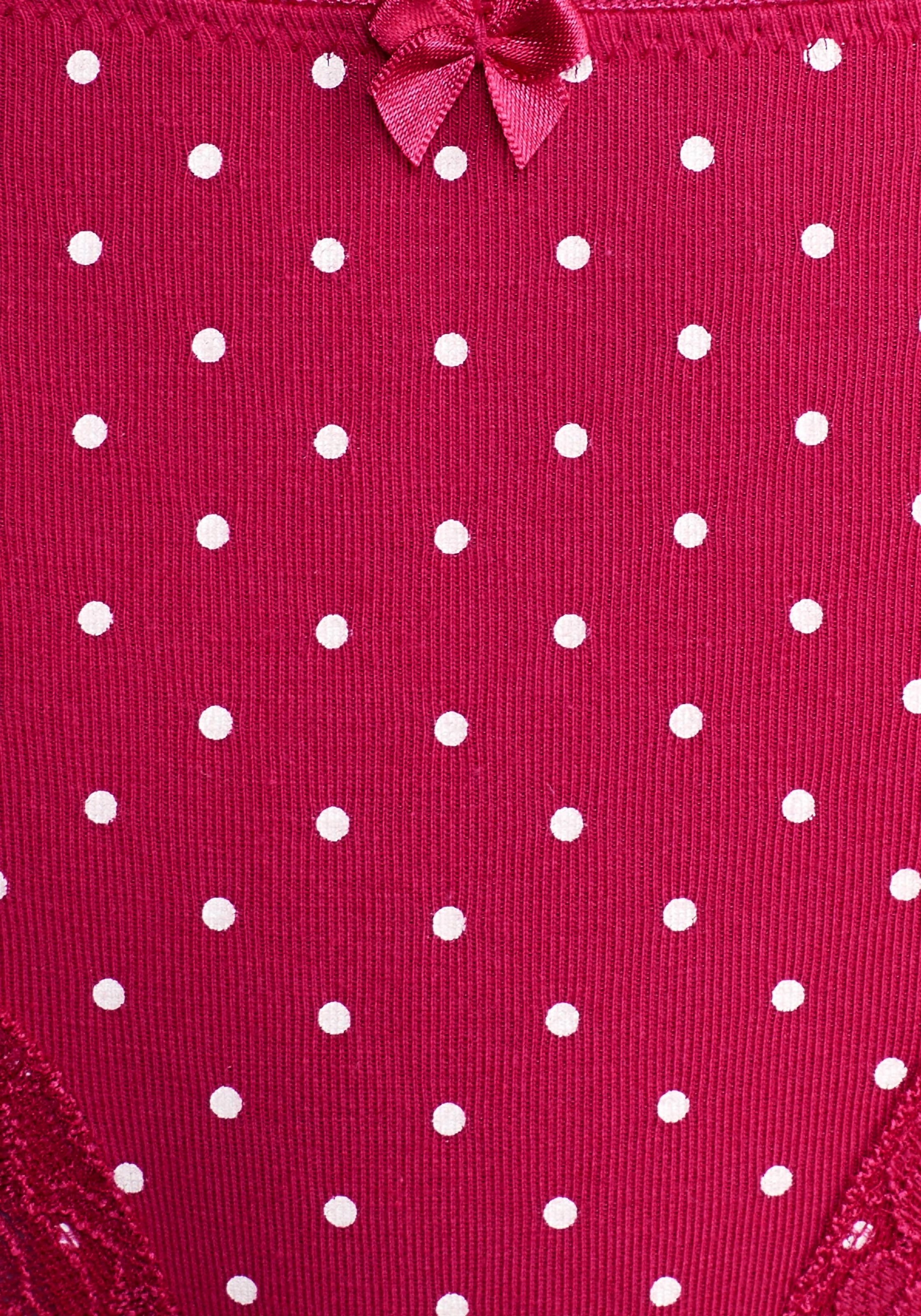 ♕ LASCANA Slip, (Packung, 3 St.), aus elastischer Baumwolle mit zarter  Spitze versandkostenfrei bestellen