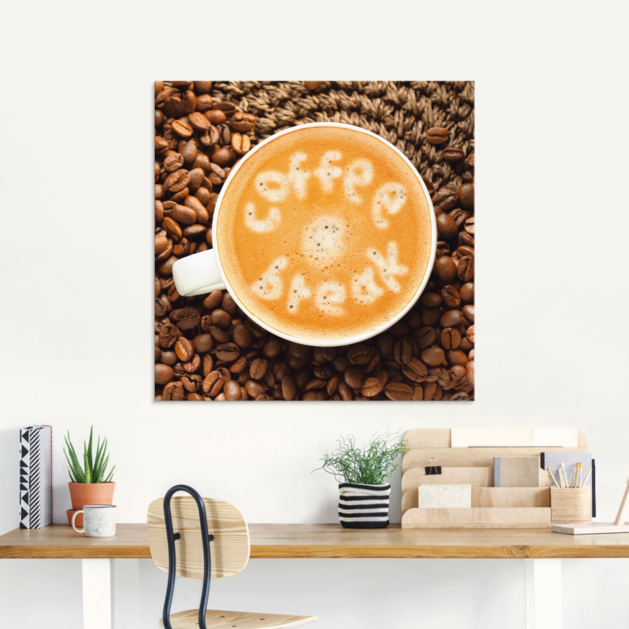 Artland Glasbild »Kaffeepause« Getränke 1 Stk. tlg. in verschiedenen Grössen