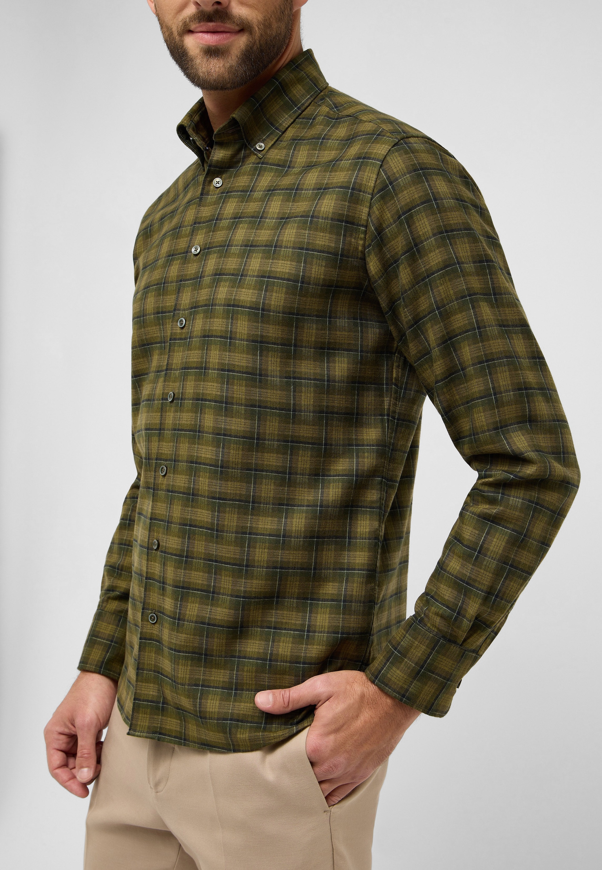 Eterna Langarmhemd »MODERN FIT« EASY IRON (bügelleicht)