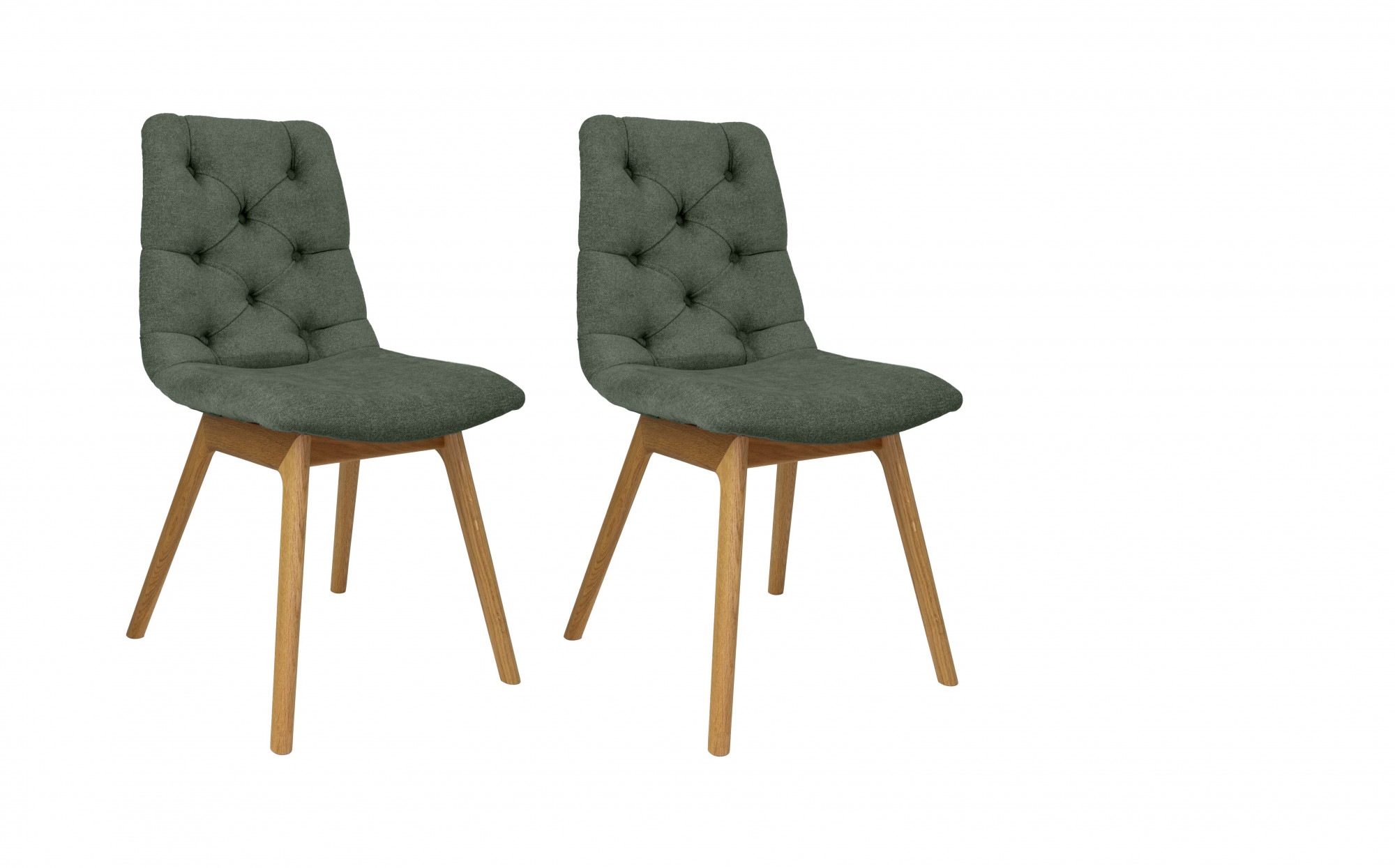 andas 4-Fussstuhl »Ramon«, (Set), 2 St., Chenille, mit Massivholzbeinen, verschiedene Stoffe und Farben