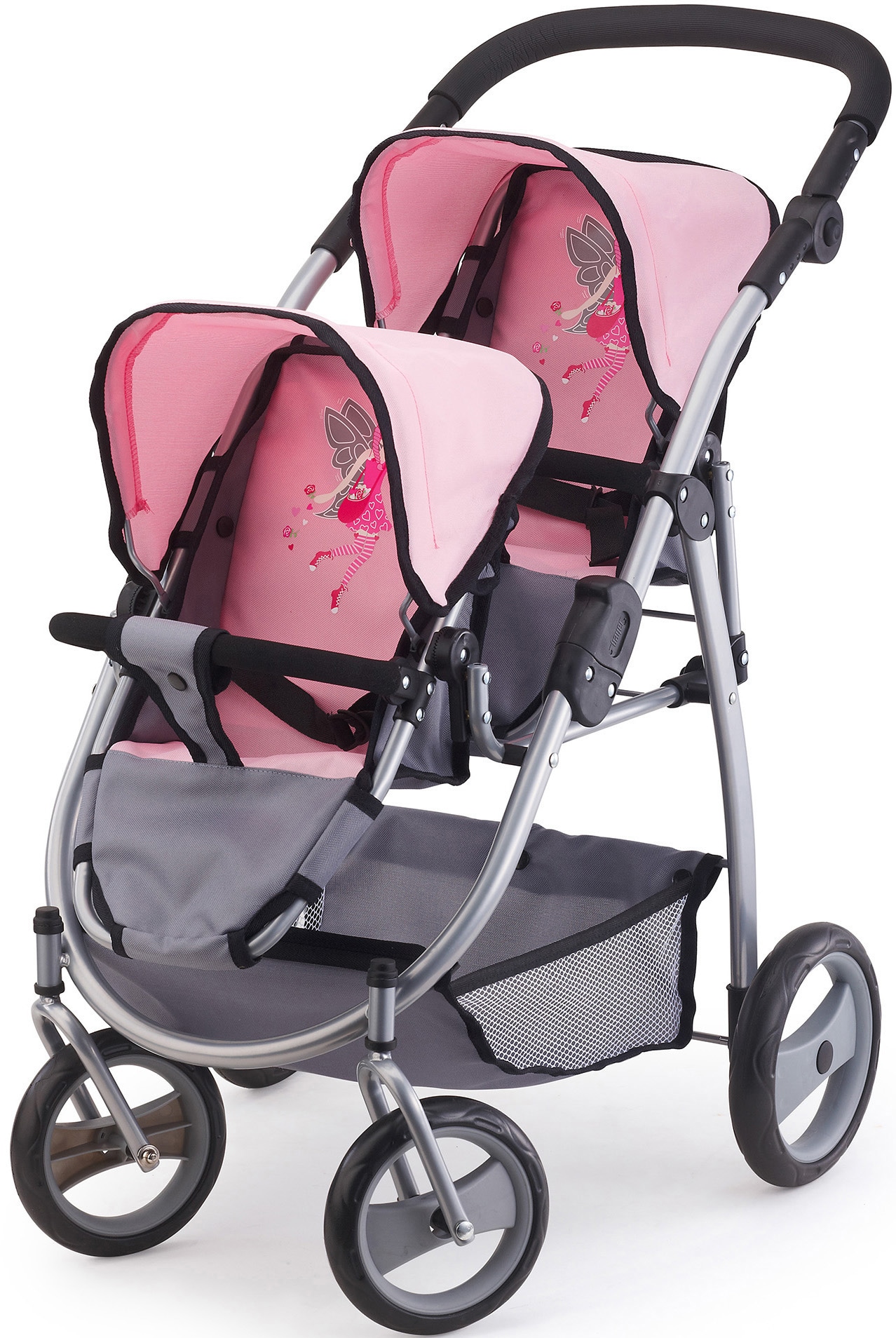 Image of Bayer Puppen-Zwillingsbuggy »rosa/grau« bei Ackermann Versand Schweiz