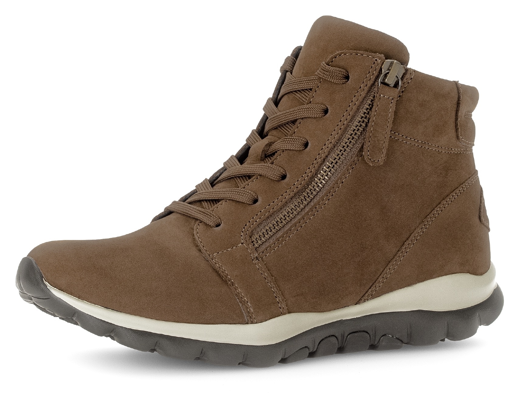 Image of rollingsoft Schnürboots, Keilabsatz, Komfortboots mit profilierter Gummilaufsohle
