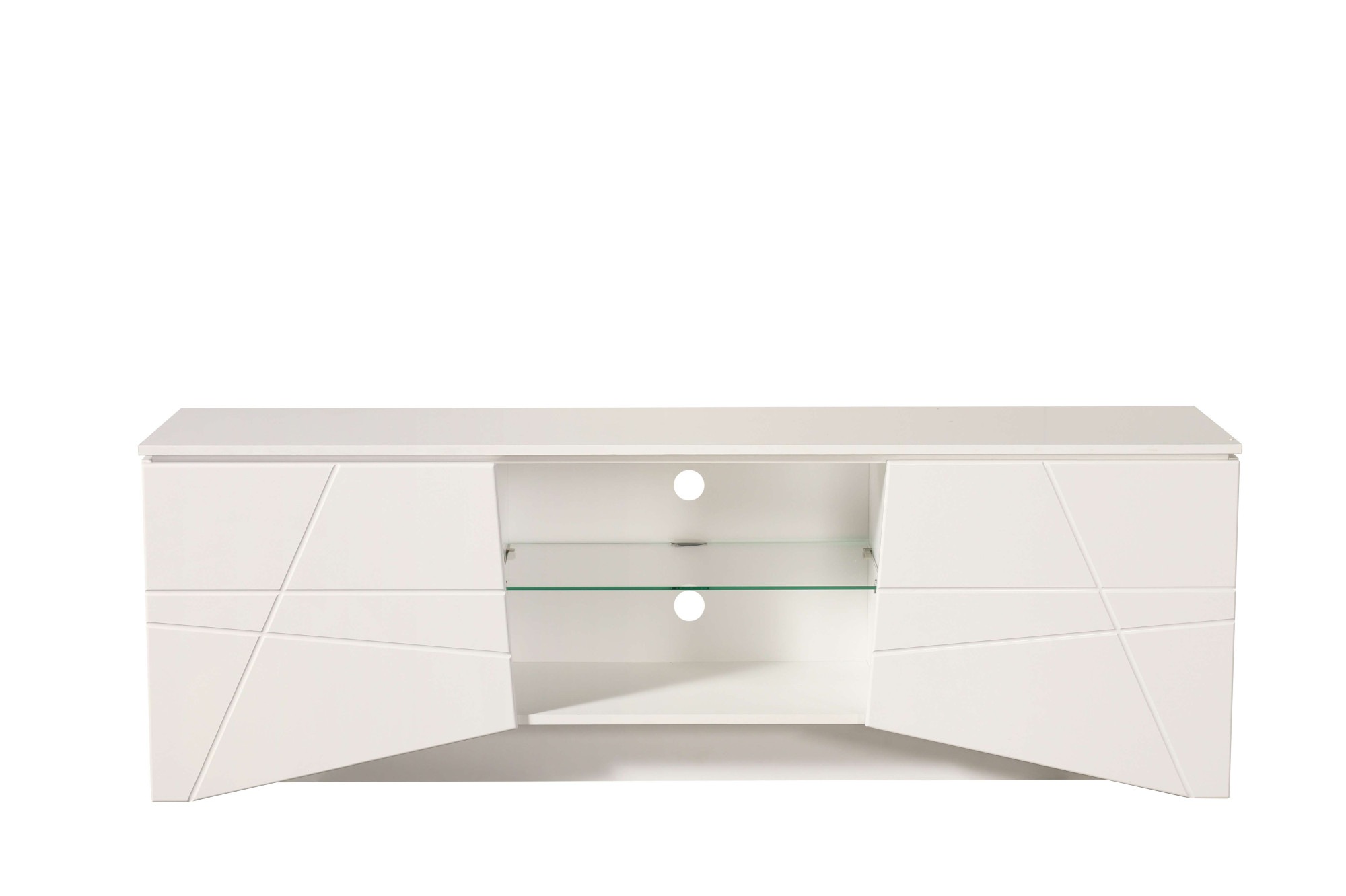Image of INOSIGN Lowboard "Cadiz TV-Board" TV-Kommode mit Hochglanzfronten und Fräsungen, Glasboden