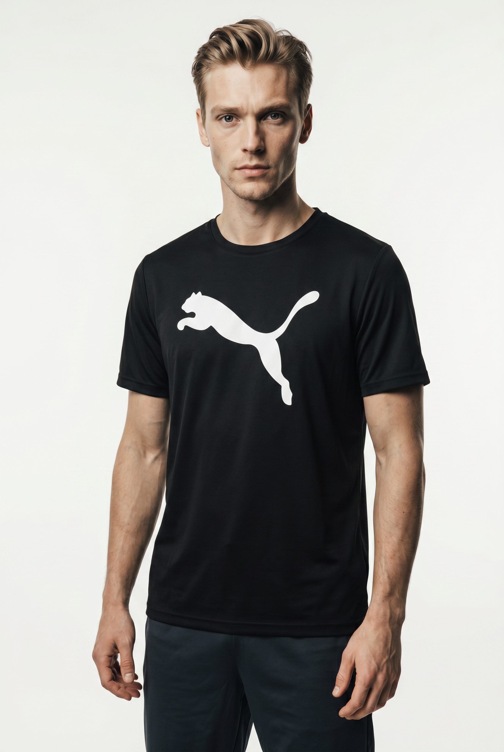 PUMA T-shirt d'entraînement »M TAD ESSENTIALS SOLID CAT TEE (CF BIG CAT)« Kurzarm, für Sportmode, mit Rundhalsausschnitt