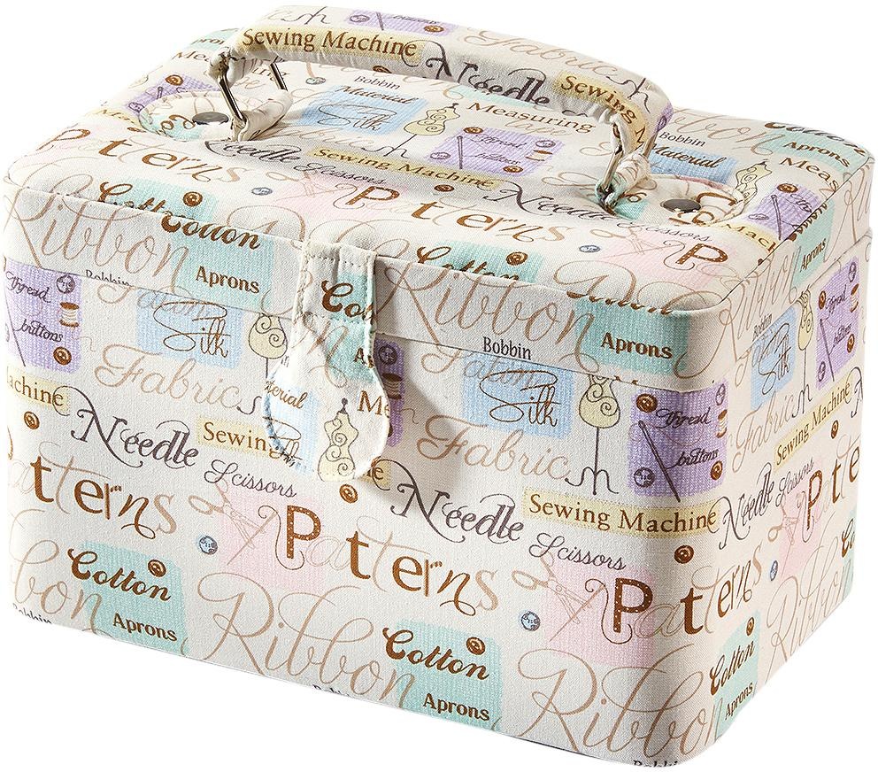 Image of locker Nähkästchen, rechteckig, Textil WORDS mit Griff aus Stoff bei Ackermann Versand Schweiz