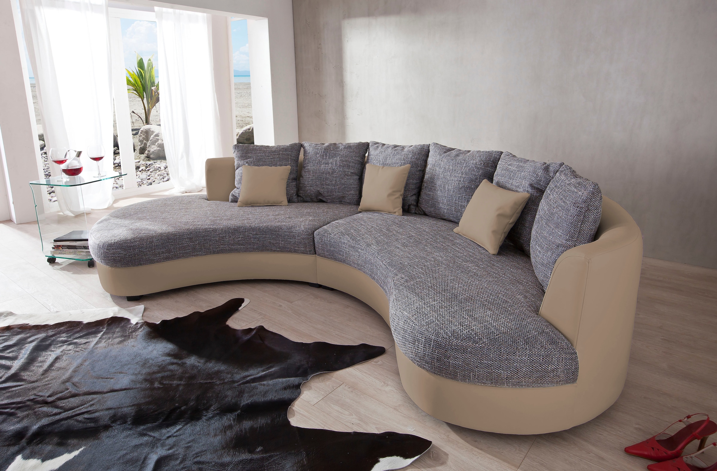 Image of Home affaire Ecksofa "Lazio modern und bequem, schmale Armlehnen, tolle Detailverarbeitung" ergonomische Form