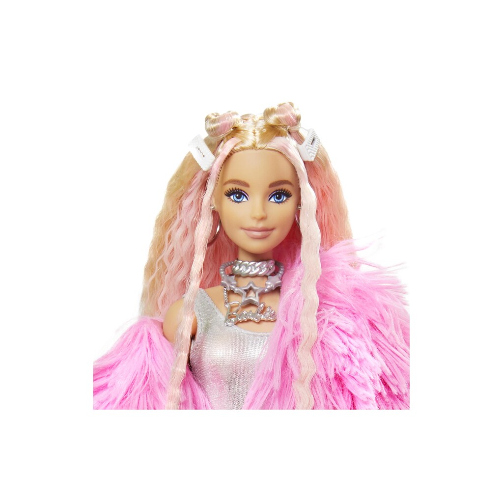 Barbie Spielfigur »Extra mit flauschiger rosa Jacke«