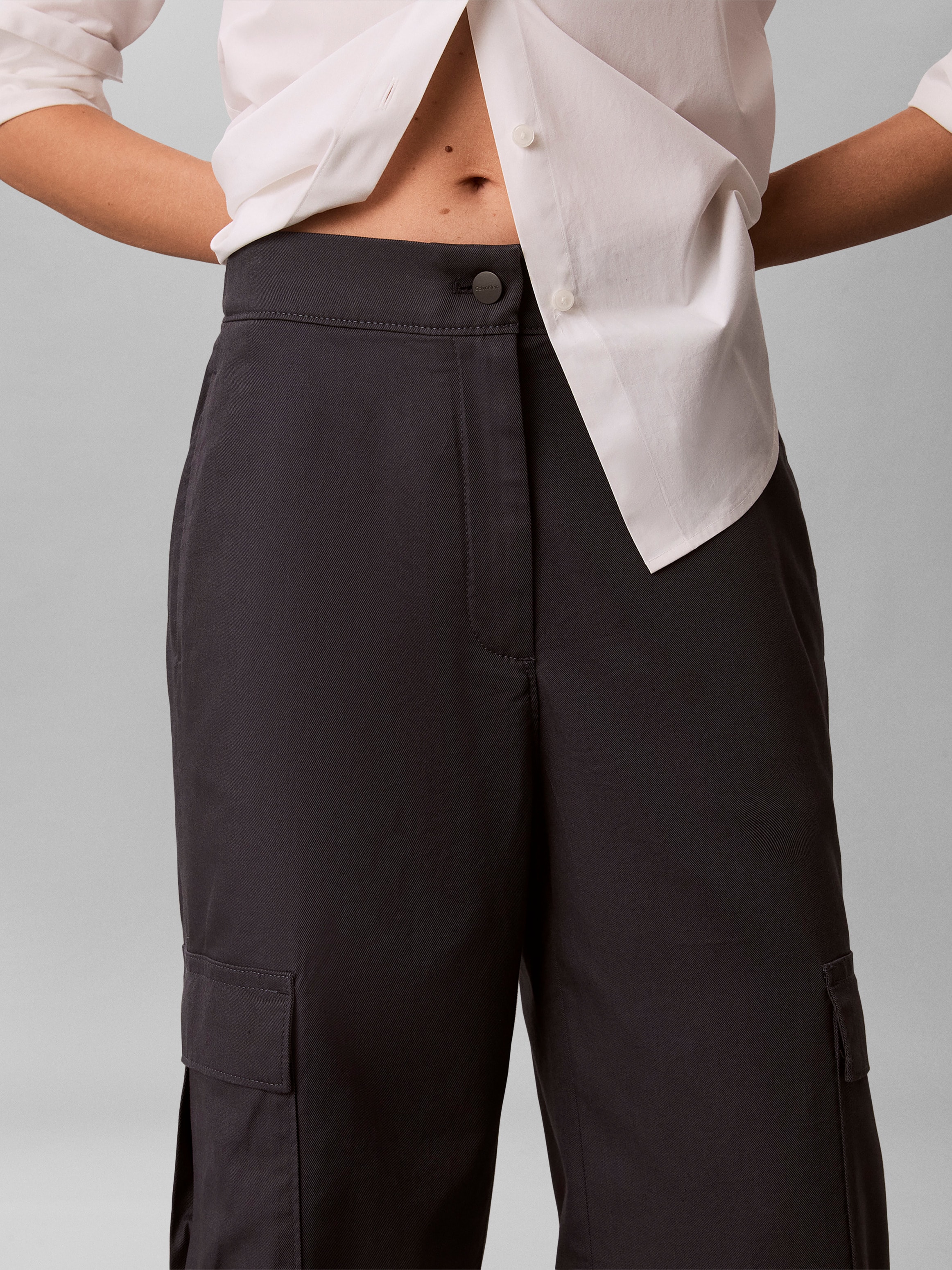 Image of Calvin Klein Jeans Cargohose Elastikbund, High Waist, Relaxed Fit, Cargotaschen