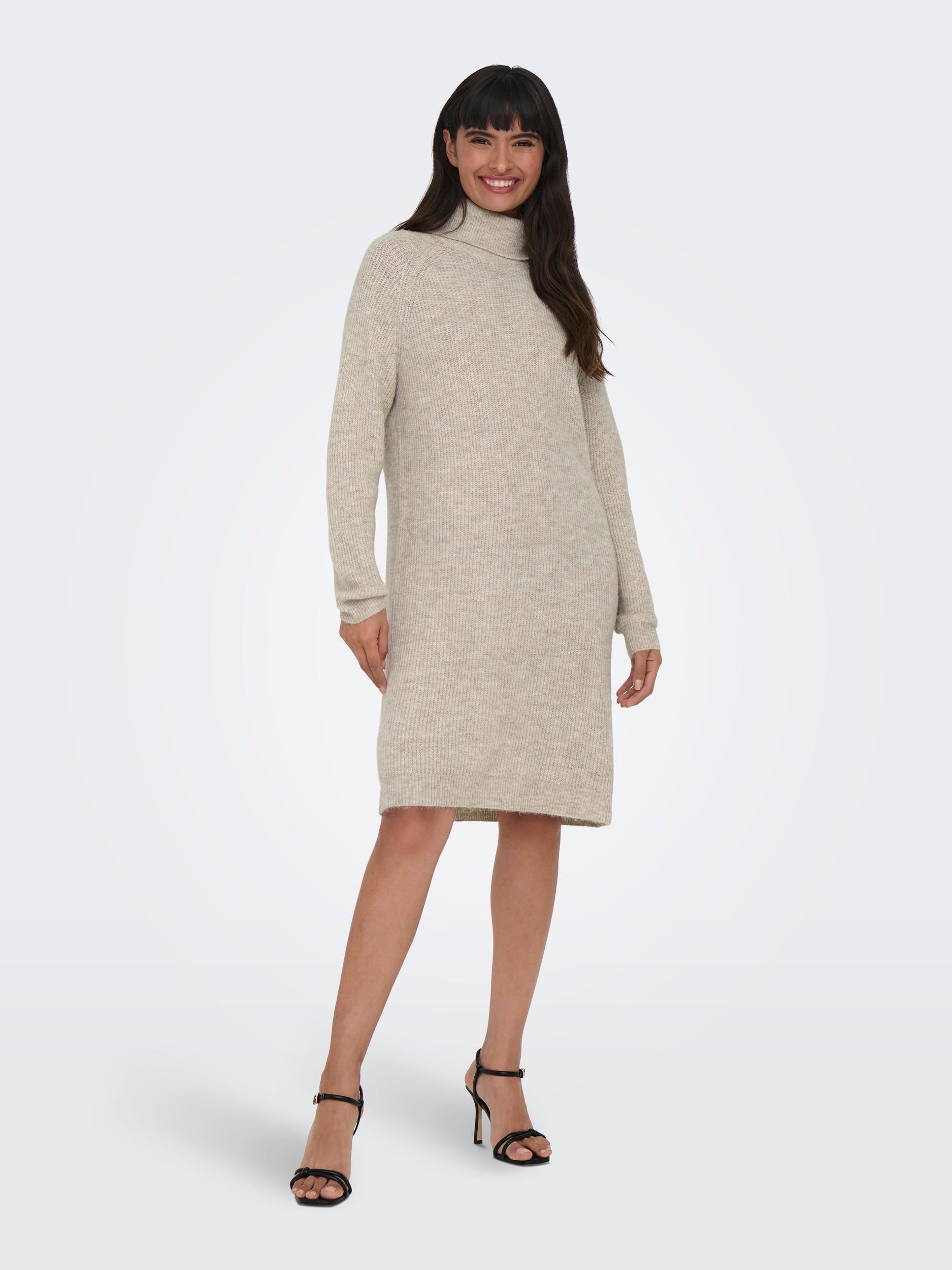 ONLY Strickkleid »ONLSILLY LS ROLLNECK DRESS BF KNT«, mit Rollkragen