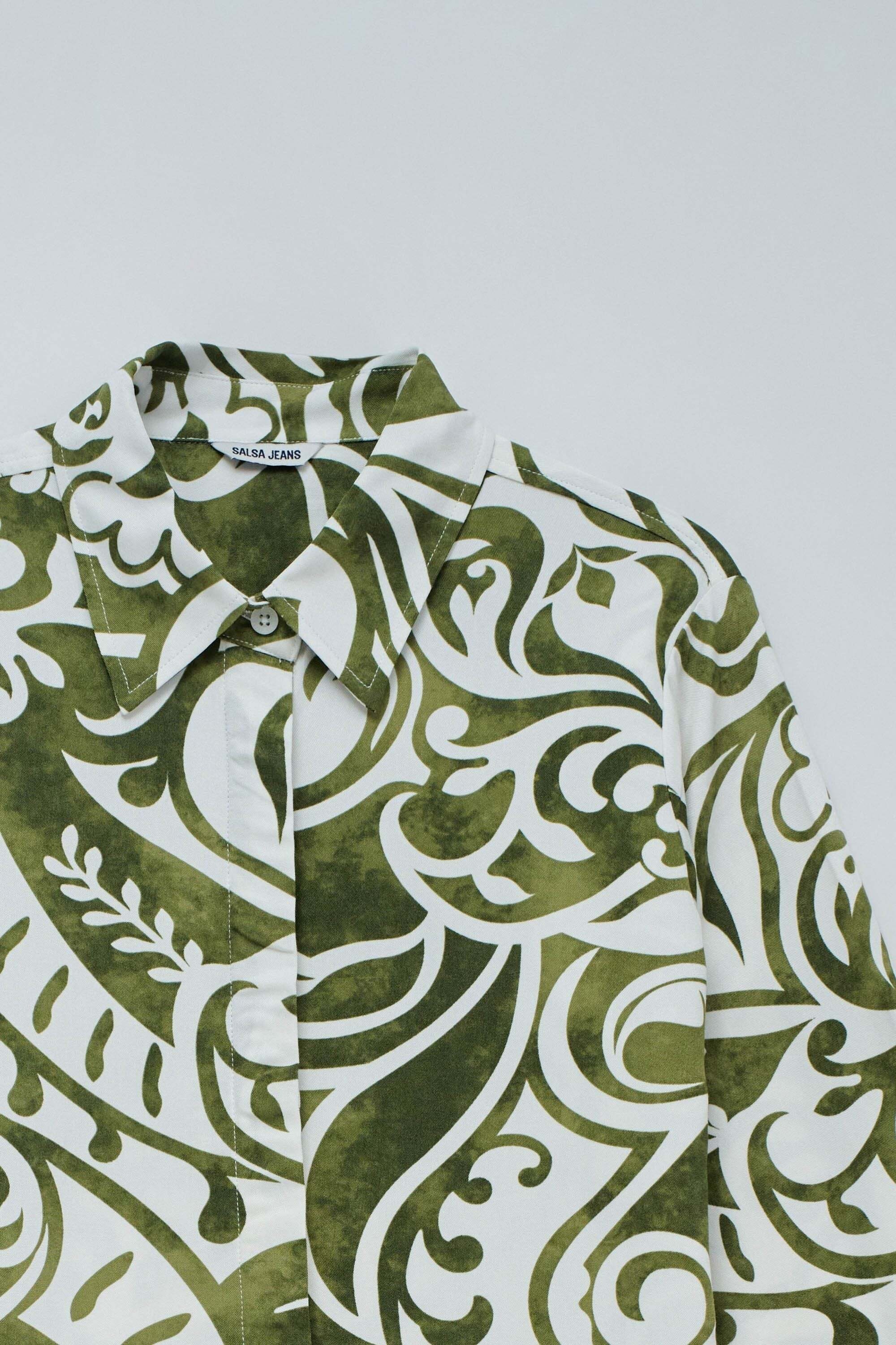 Salsa Langarmbluse »Salsa Jeans Langarmbluse Basic Shirt W/ Gold Buttons«