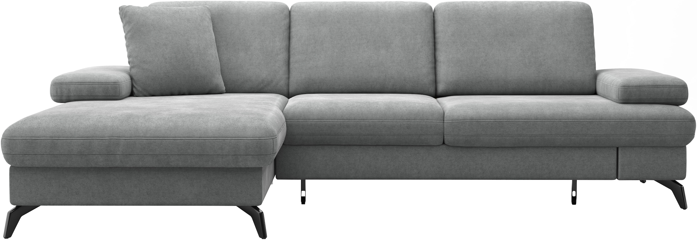 sit&more Ecksofa »Morris Jubi L-Form, inklusive XXL-Liegefläche, bzw. Schlaffunktion«, Bettfunktion, Armteilverstellung und 1 Zierkissen