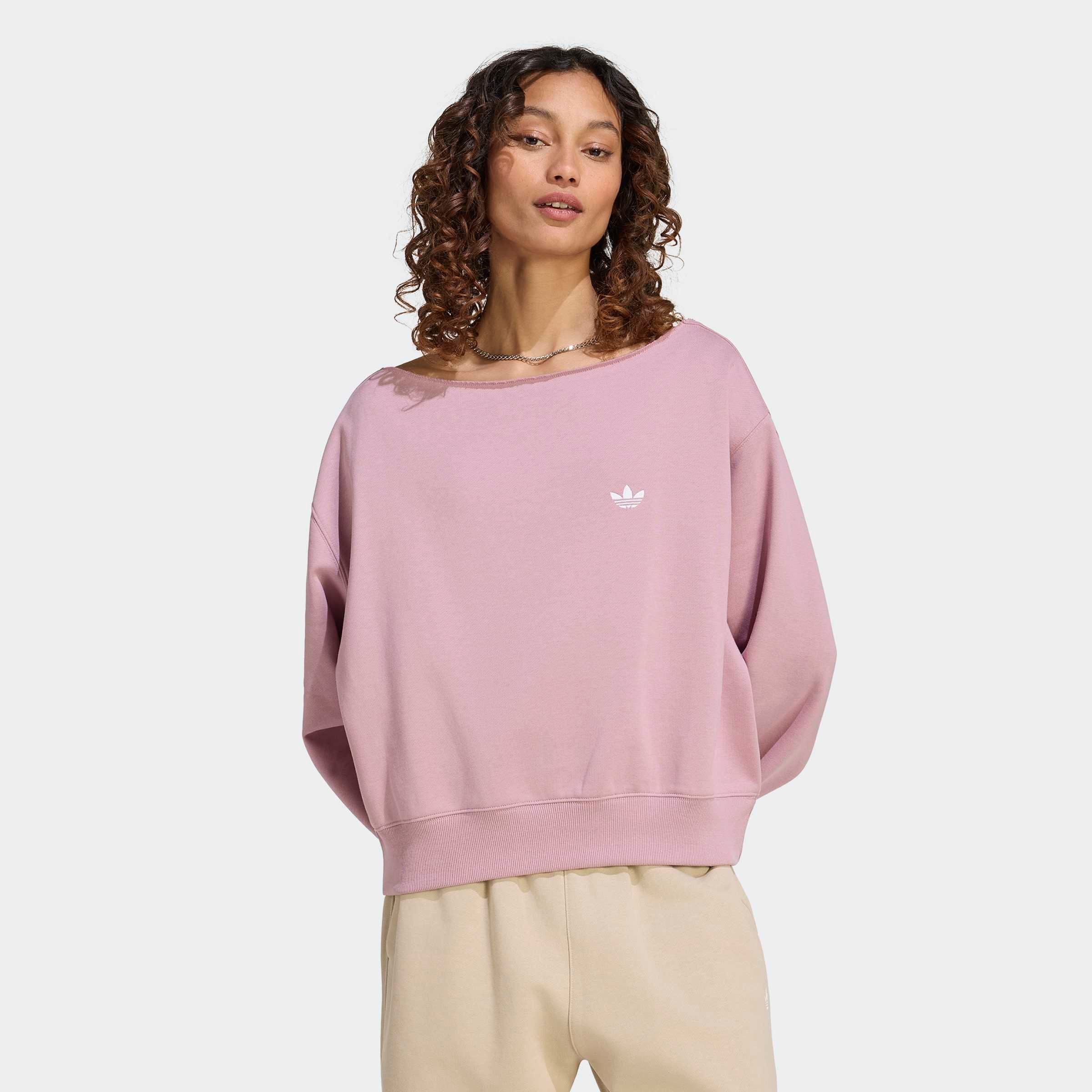 Image of adidas Originals Sweatshirt "ESSENTIALS FLEECE BOATNECK", sportlicher Stil, ohne Verschluss