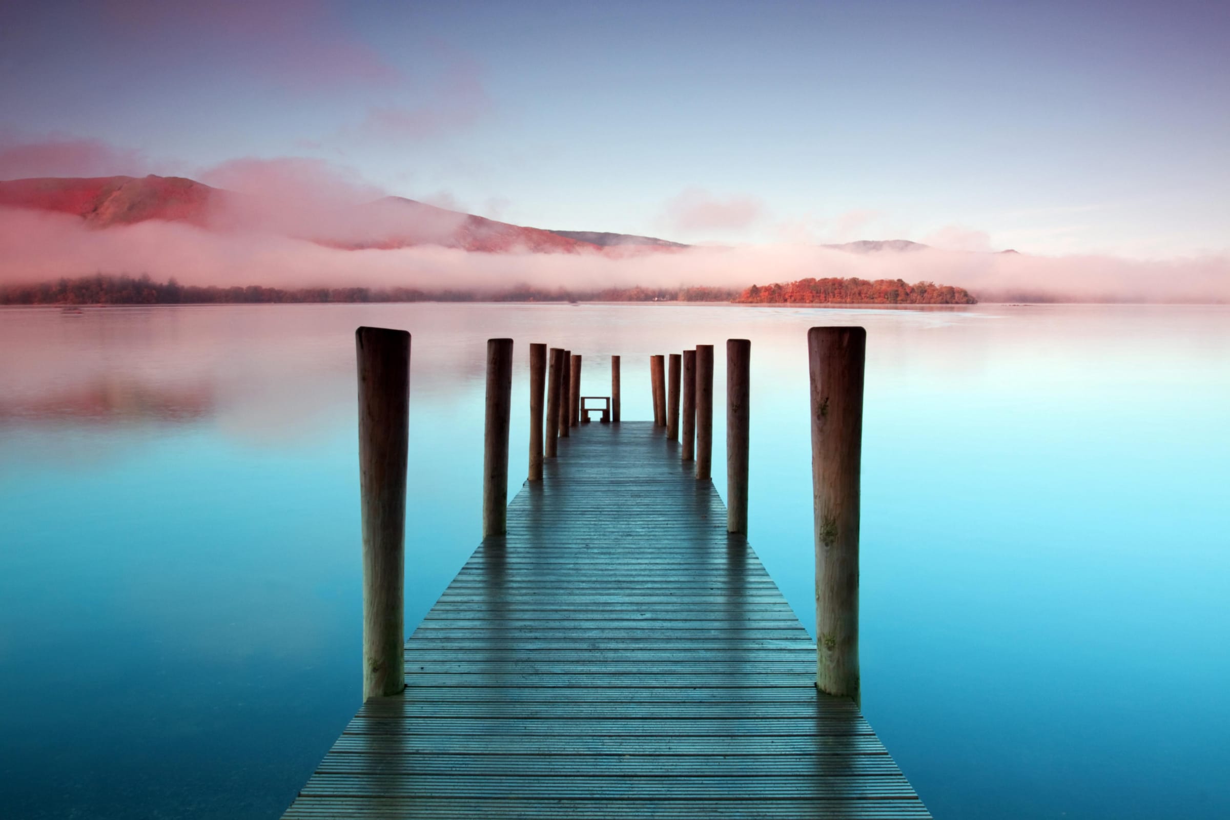 Image of queence Acrylglasbild "Steg" See Seebilder Seelandschaft Spa Spa Bilder Steg Fine Art-Print in Galeriequalität