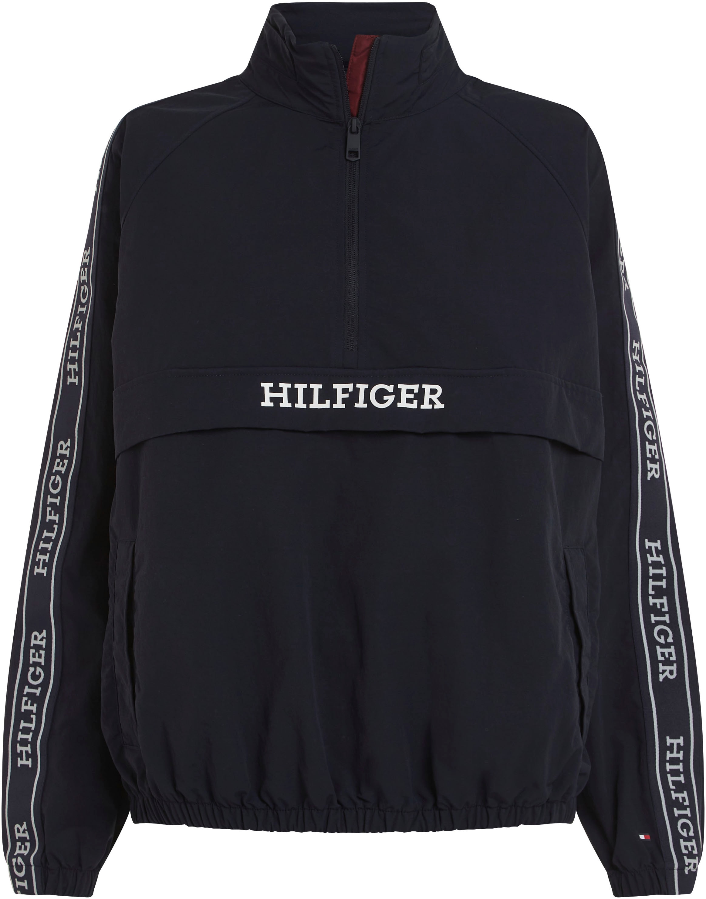 Tommy Hilfiger Outdoorjacke »MONOTYPE TAPE RLX 1/2 ZIP JACKET«, mit Logo-Tape