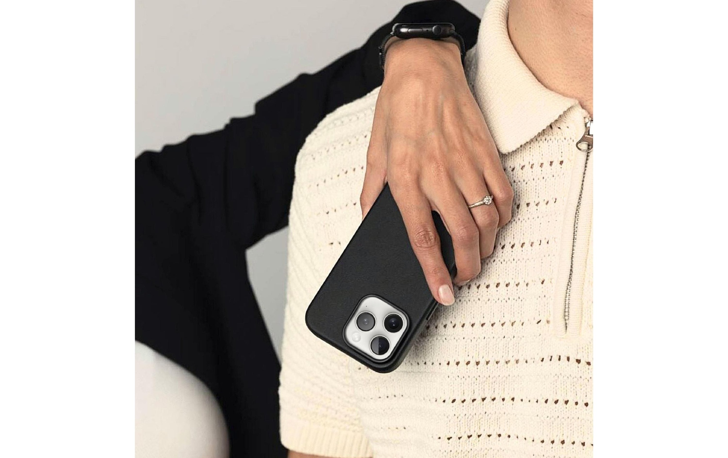 VONMÄHLEN Backcover »Like Leather iPhone 16 Pro Max«, Apple iPhone 16 Pro Max