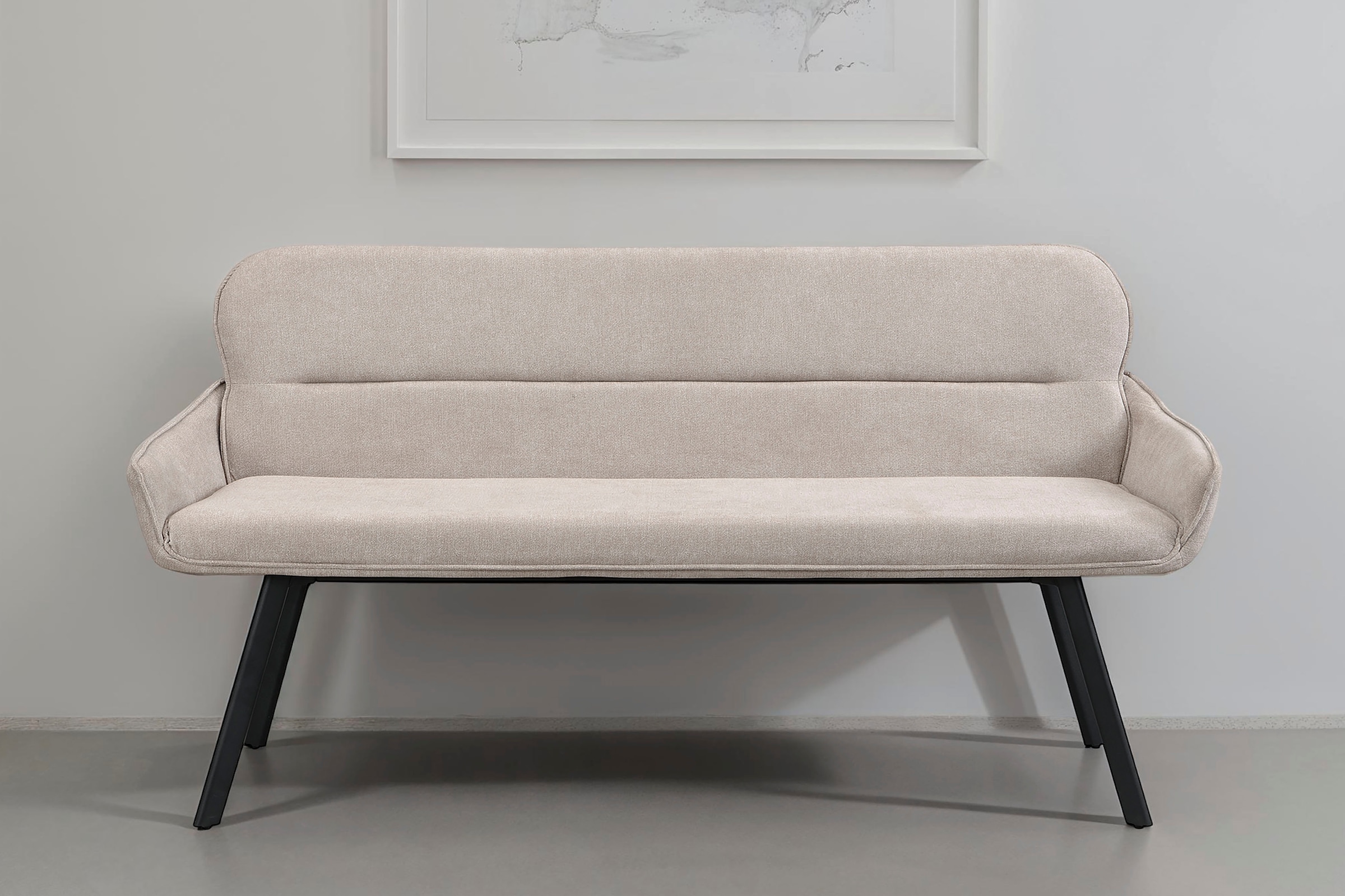 byLIVING Banc »Rico« 1 cuis tlg. gemütliche Esszimmerbank in 140 oder 160cm, hochwertiger Stoffbezug